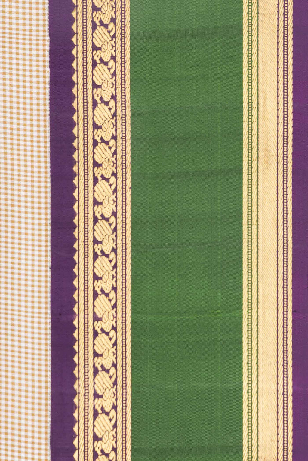 Beige Kanchipuram Silk Saree