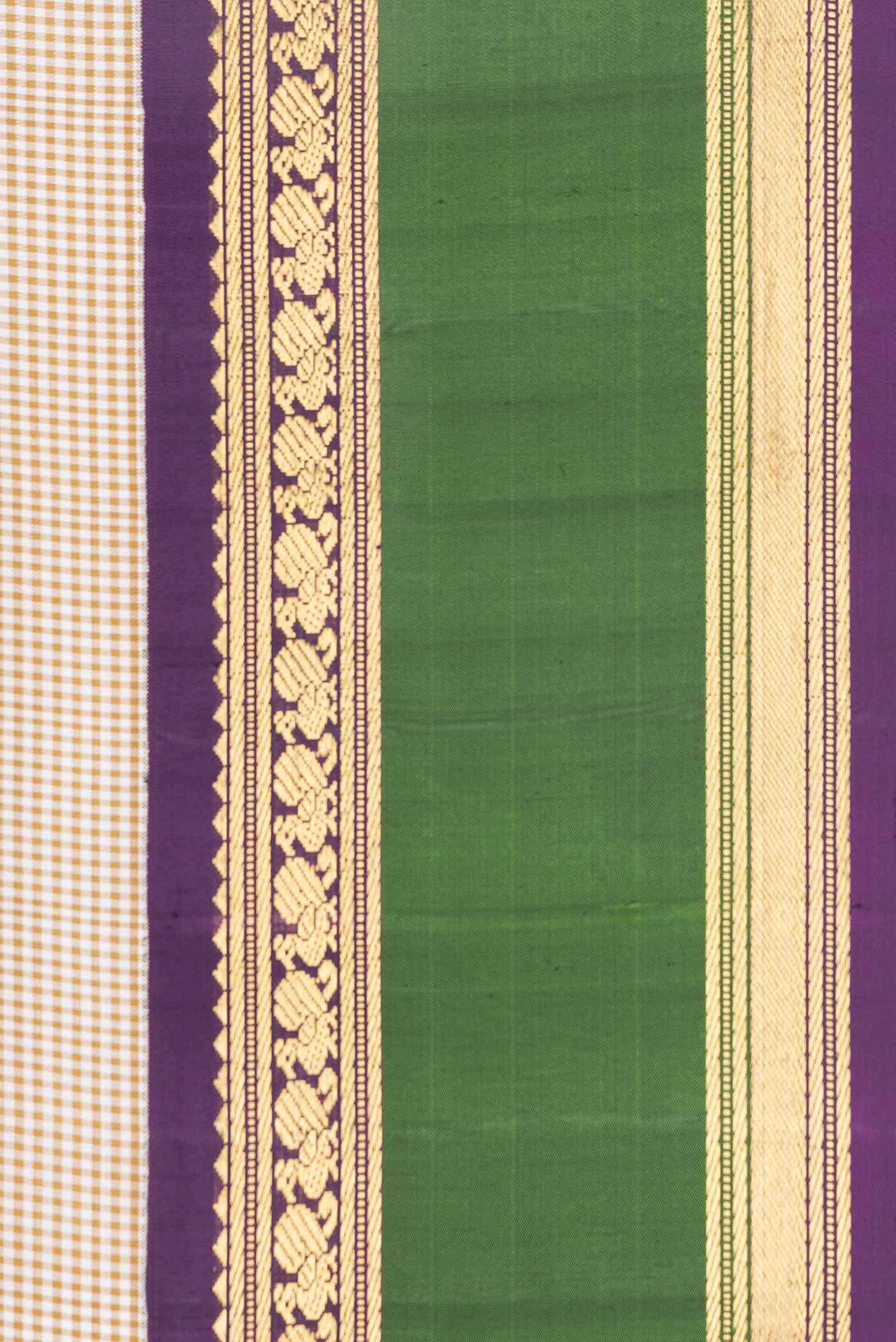 Beige Kanchipuram Silk Saree