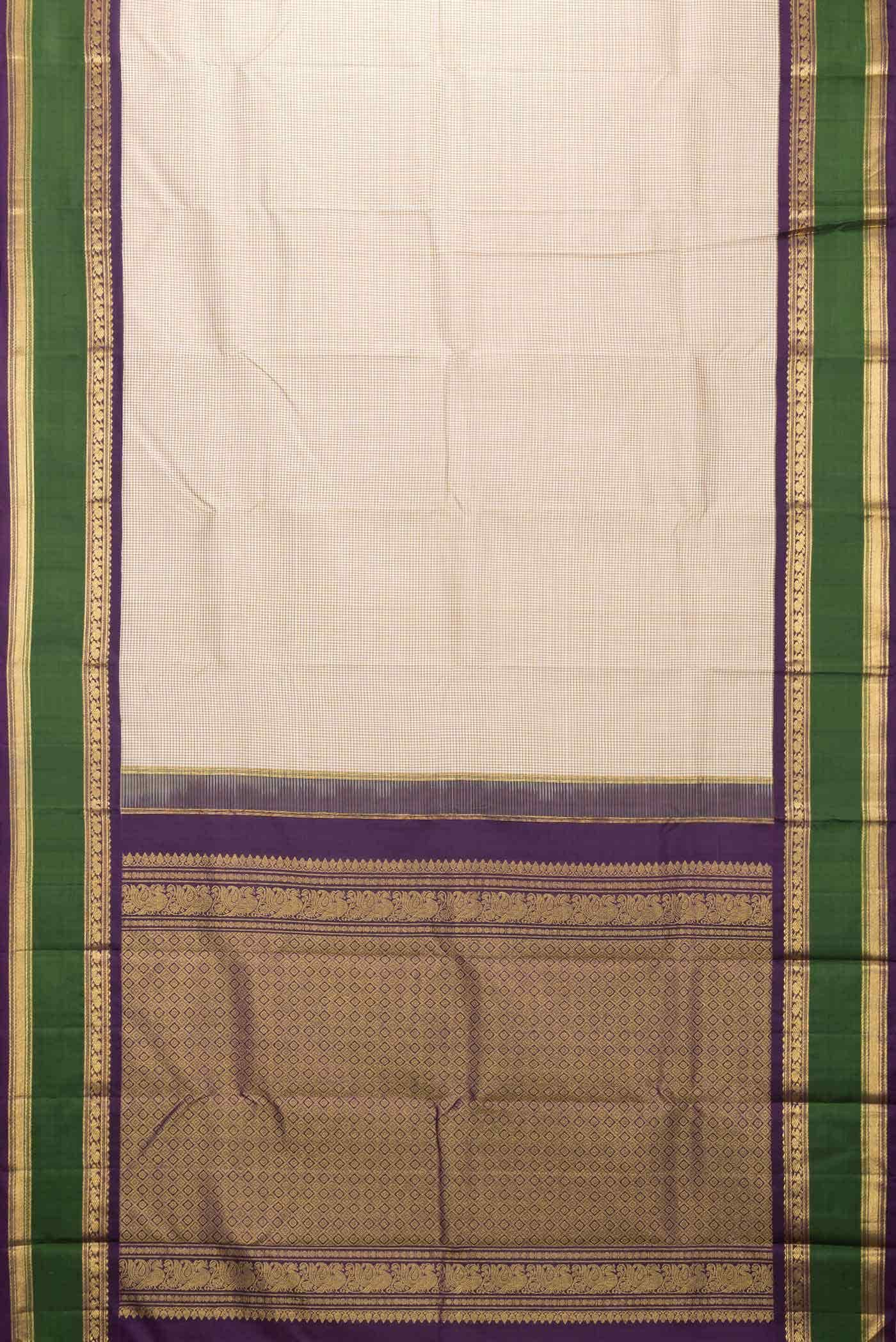 Beige Kanchipuram Silk Saree