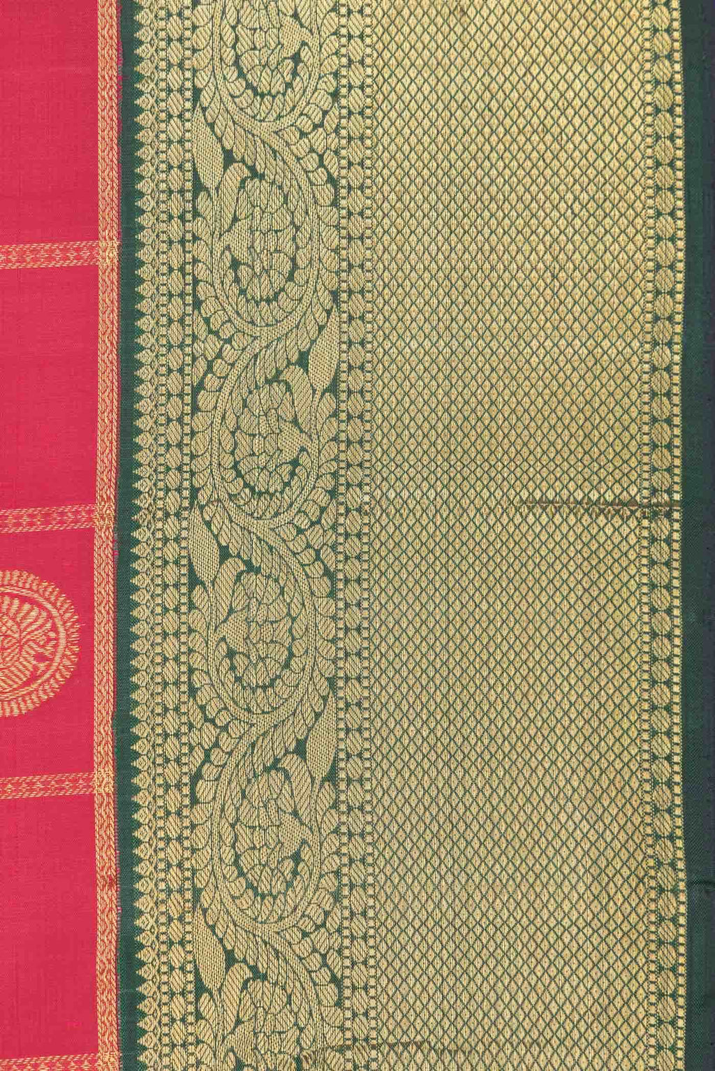 Dark Pink Dual Tone Kanchipuram Silk Saree