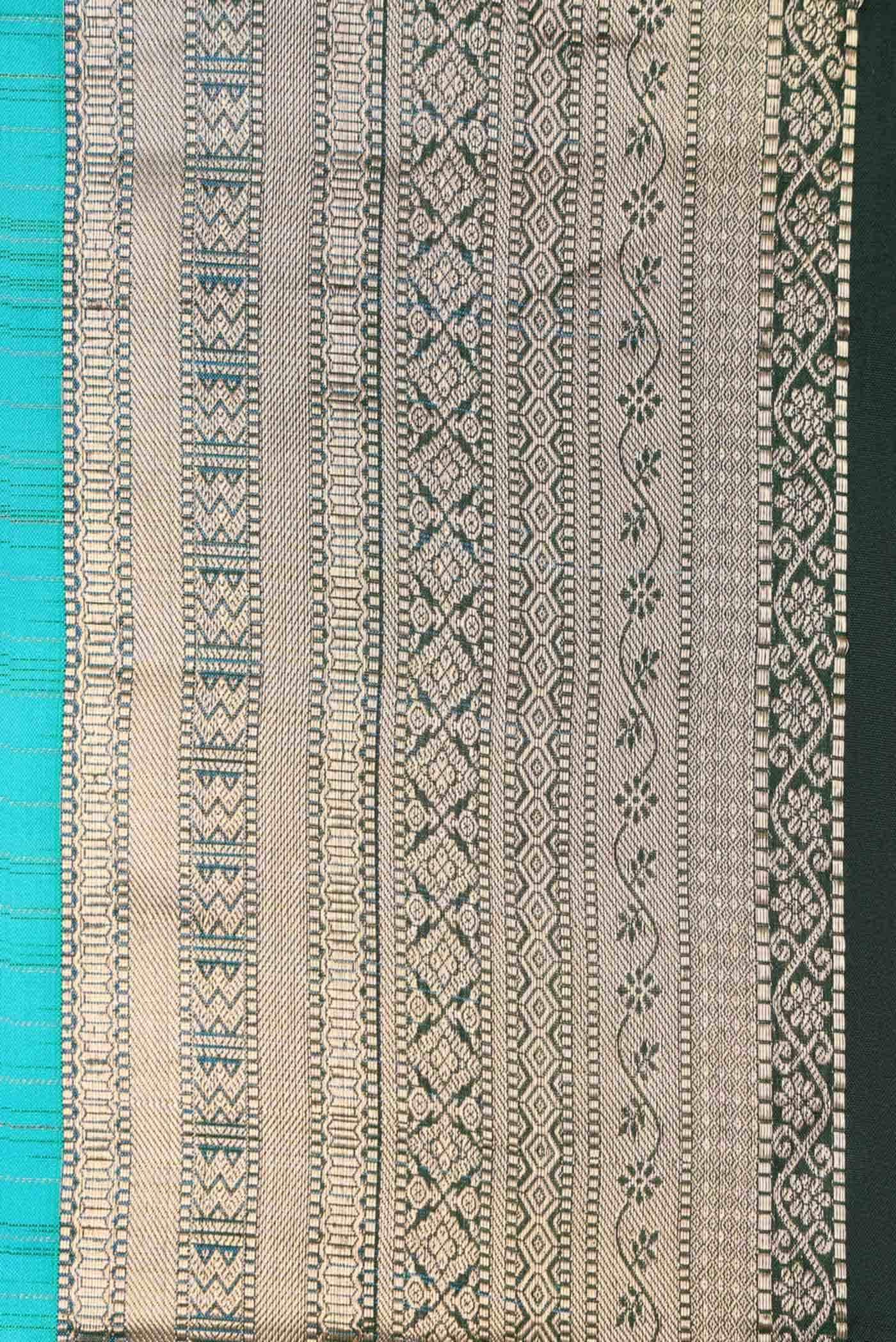 Green Dual Tone Kanchipuram Silk Saree