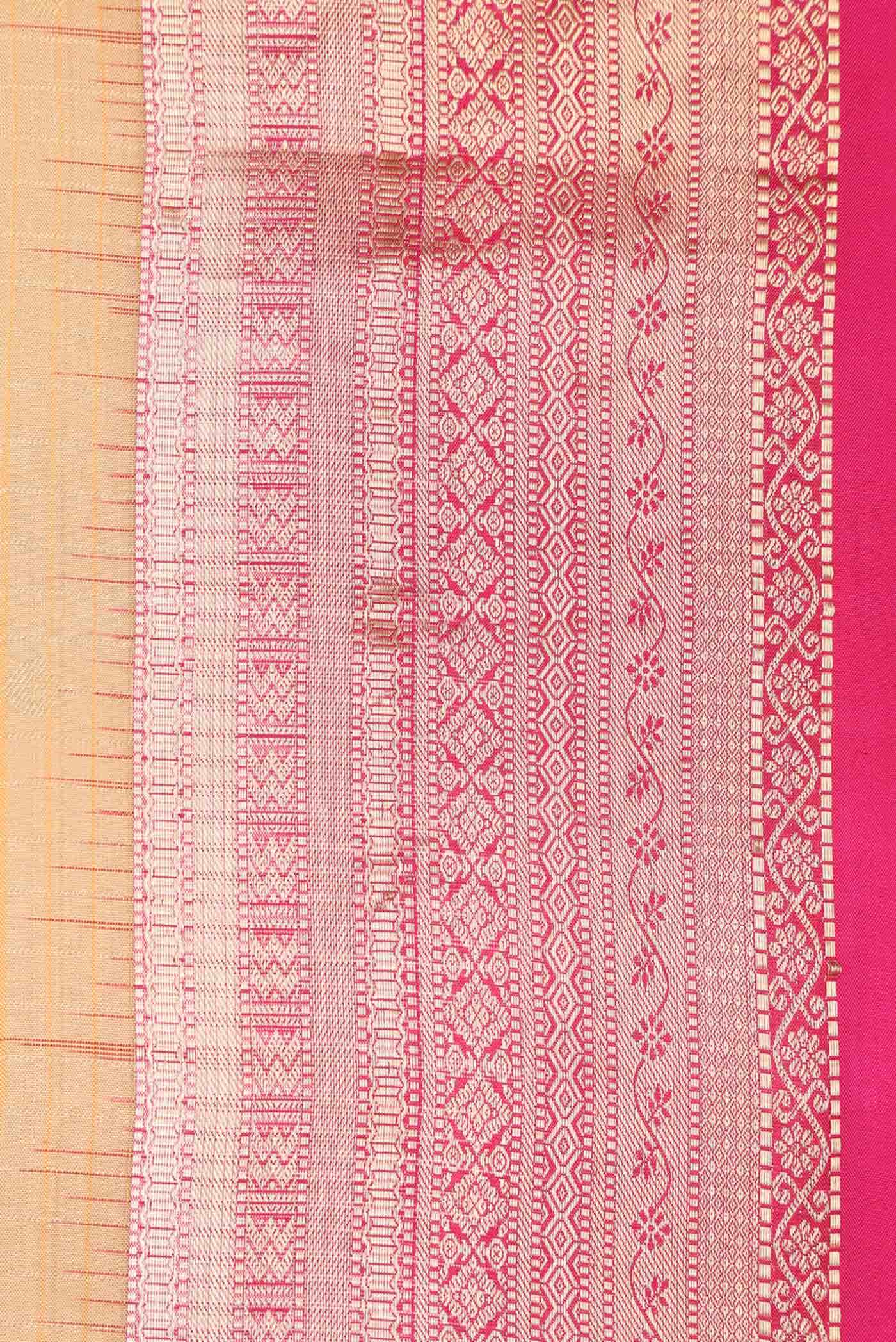Dark Beige Dual Tone Kanchipuram Silk Saree