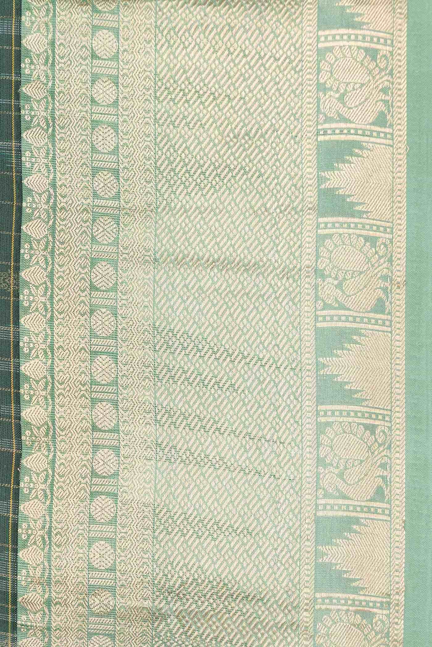 Green Dual Tone Kanchipuram Silk Saree