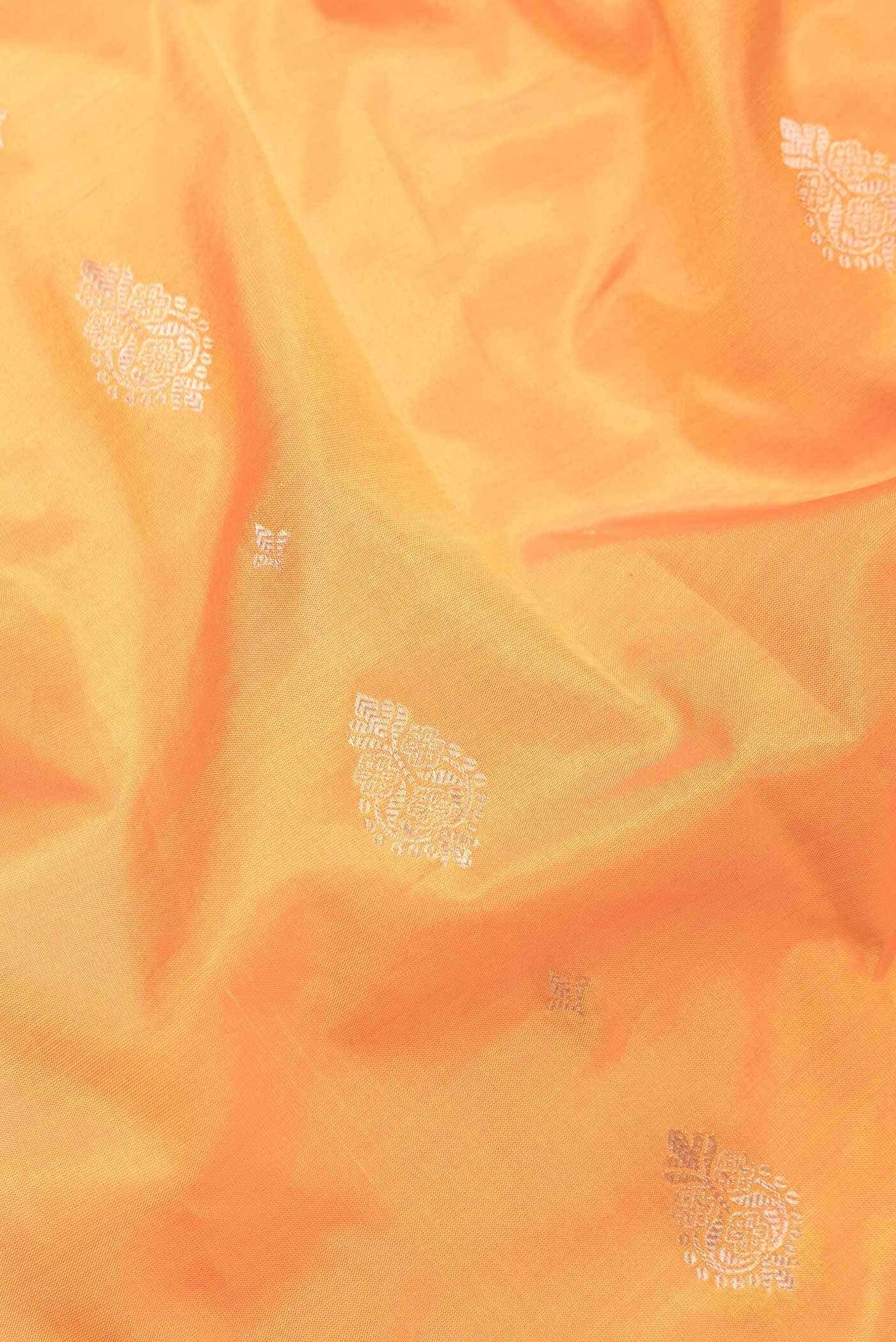 Orange Dual Tone Kanchipuram Silk Saree