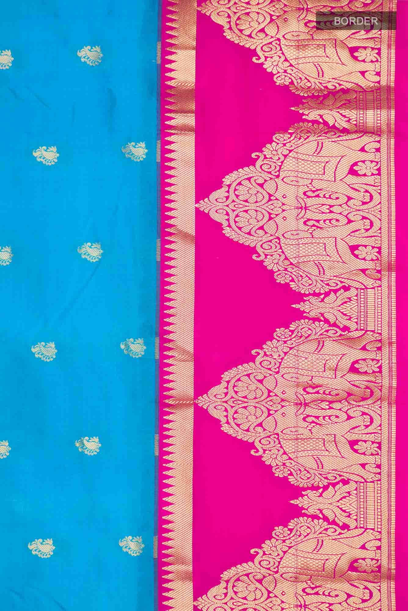 Blue Bangalore Silk Saree