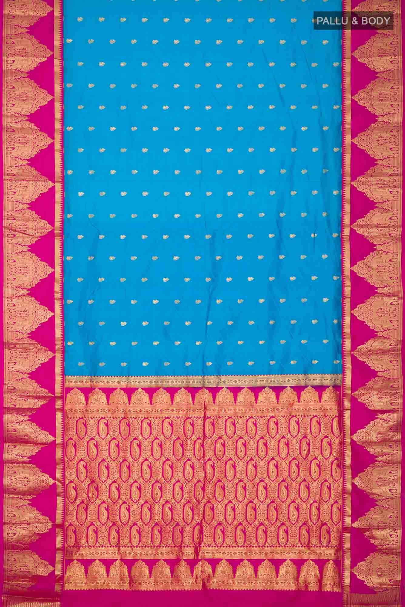 Blue Bangalore Silk Saree