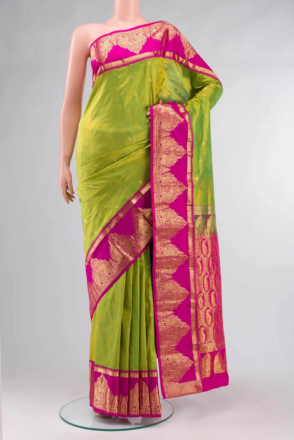 Green Bangalore Silk Saree
