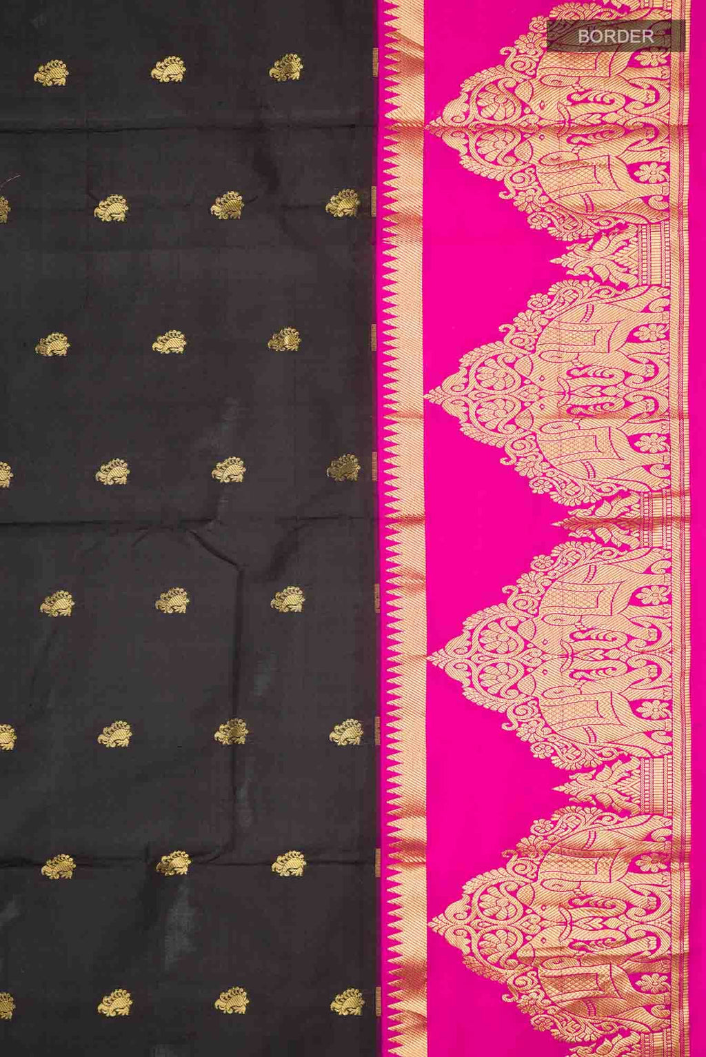 Black Bangalore Silk Saree