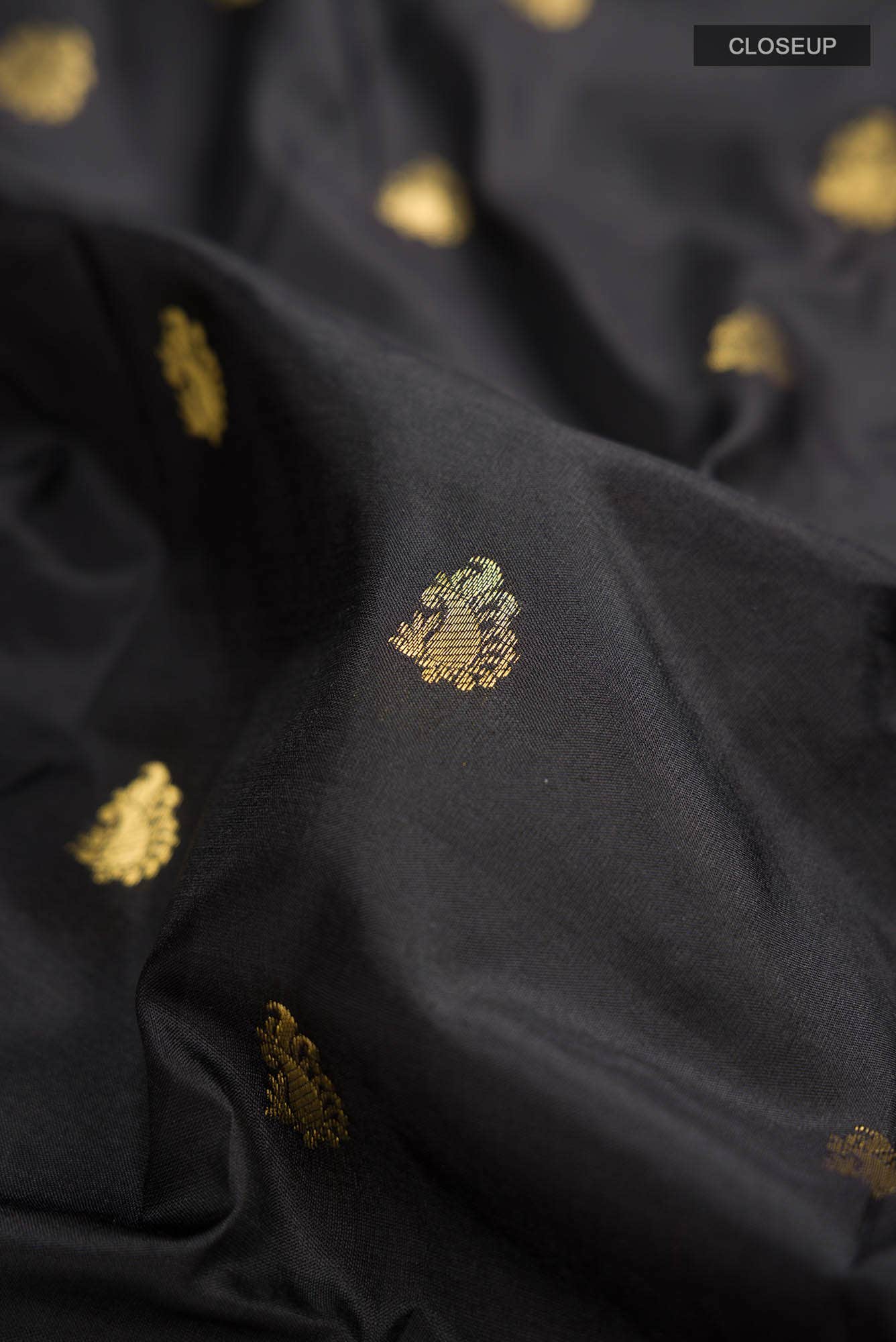 Black Bangalore Silk Saree