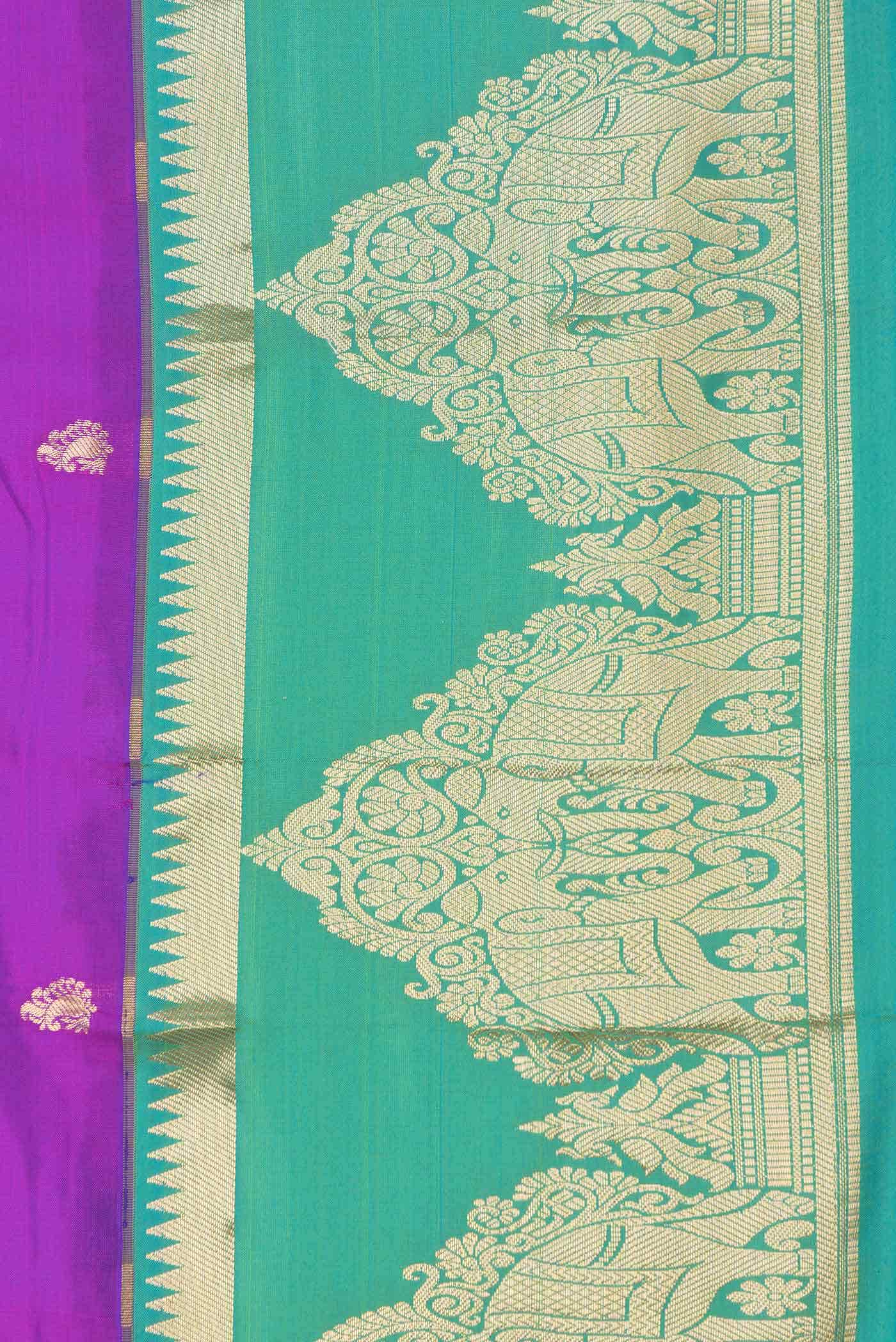 Purple Dual Tone Kanchipuram Silk Saree