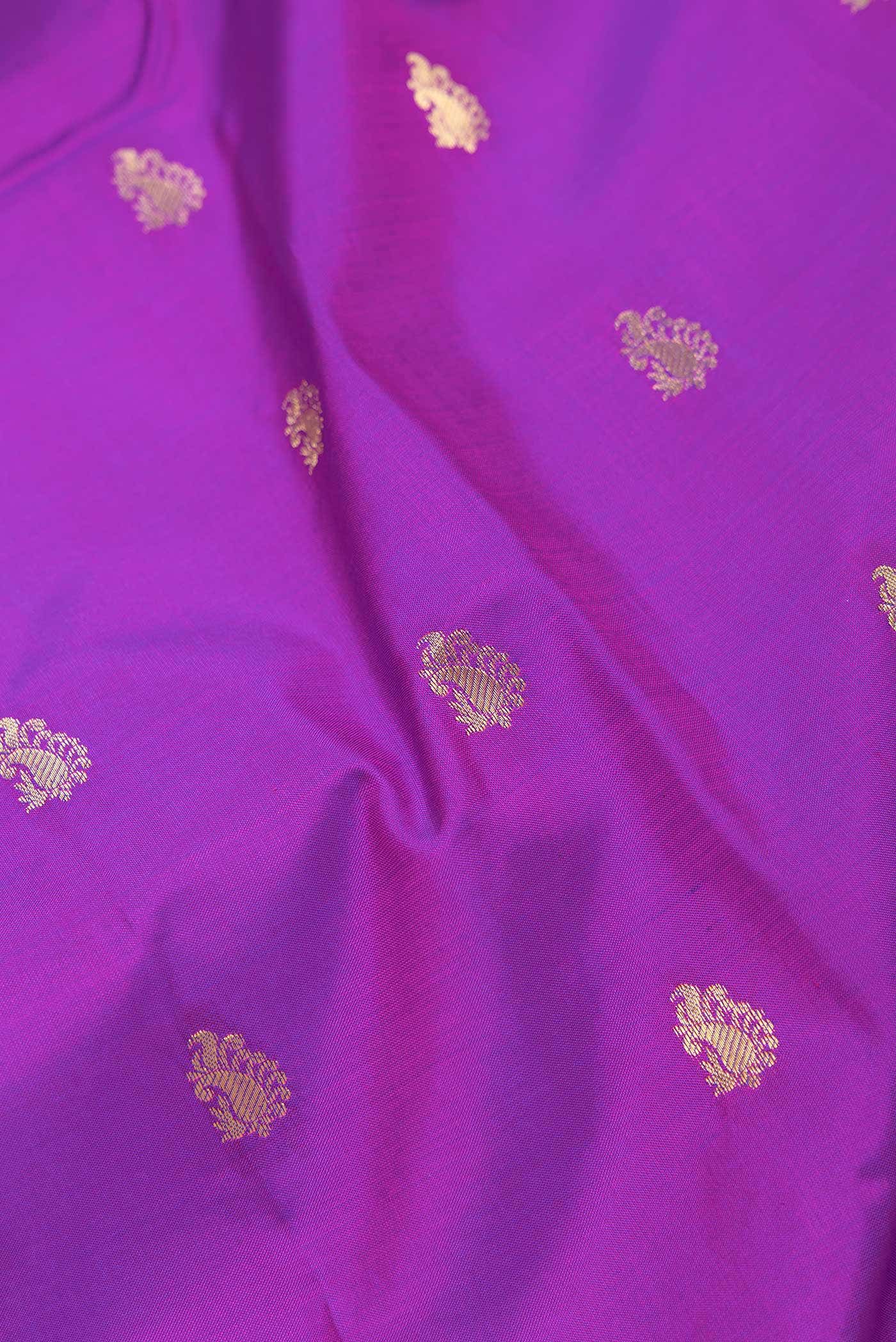 Purple Dual Tone Kanchipuram Silk Saree