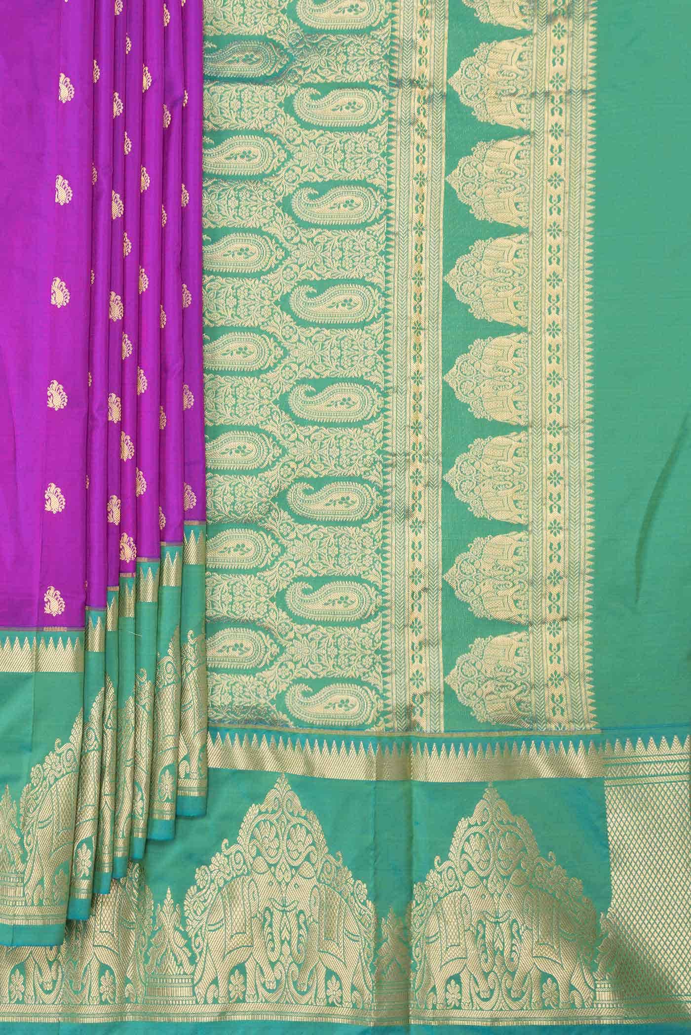 Purple Dual Tone Kanchipuram Silk Saree