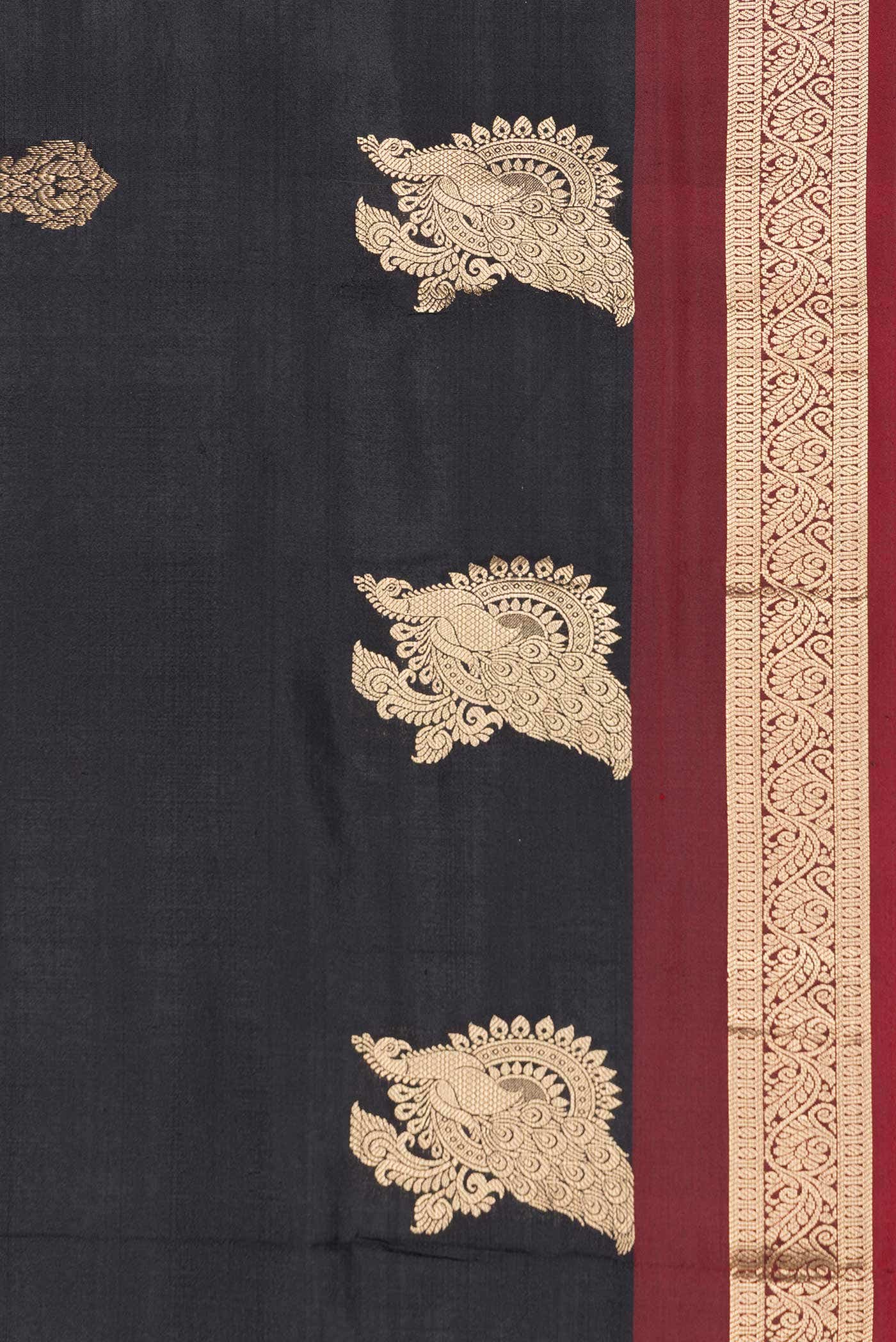Black Kanchipuram Silk Saree
