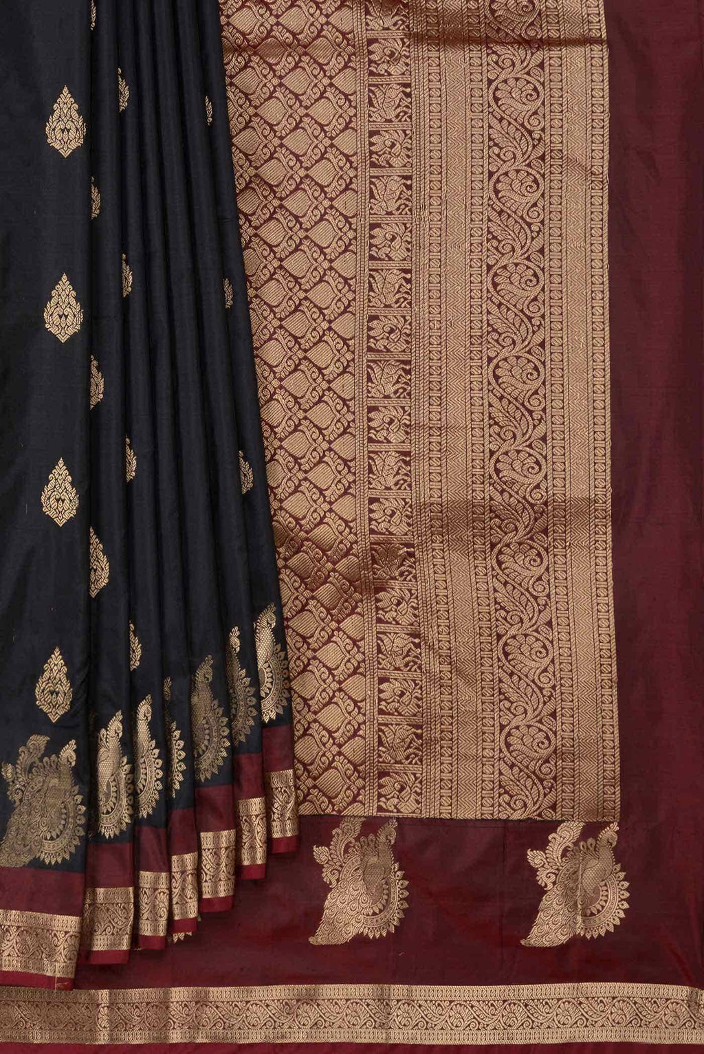 Black Kanchipuram Silk Saree