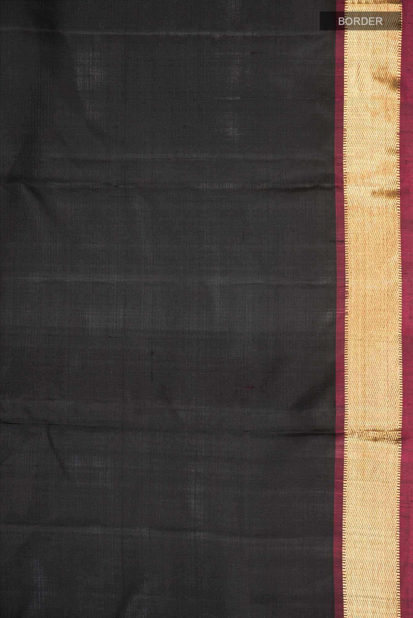 Black Kanchipuram Silk Saree
