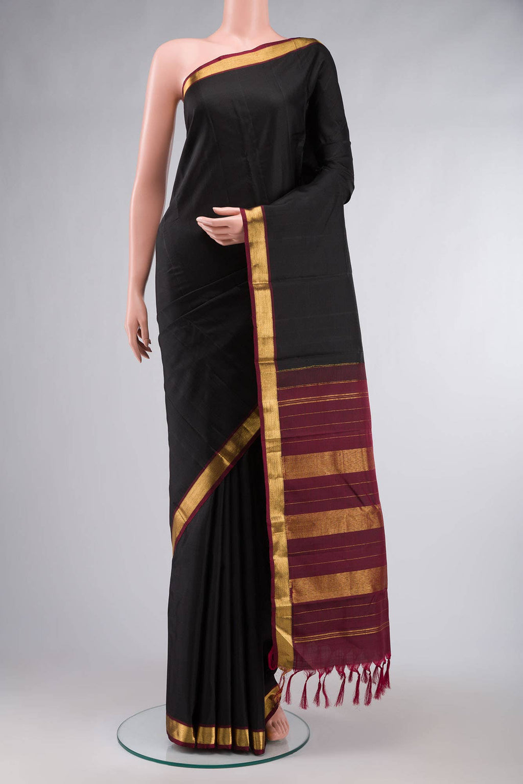 Black Kanchipuram Silk Saree