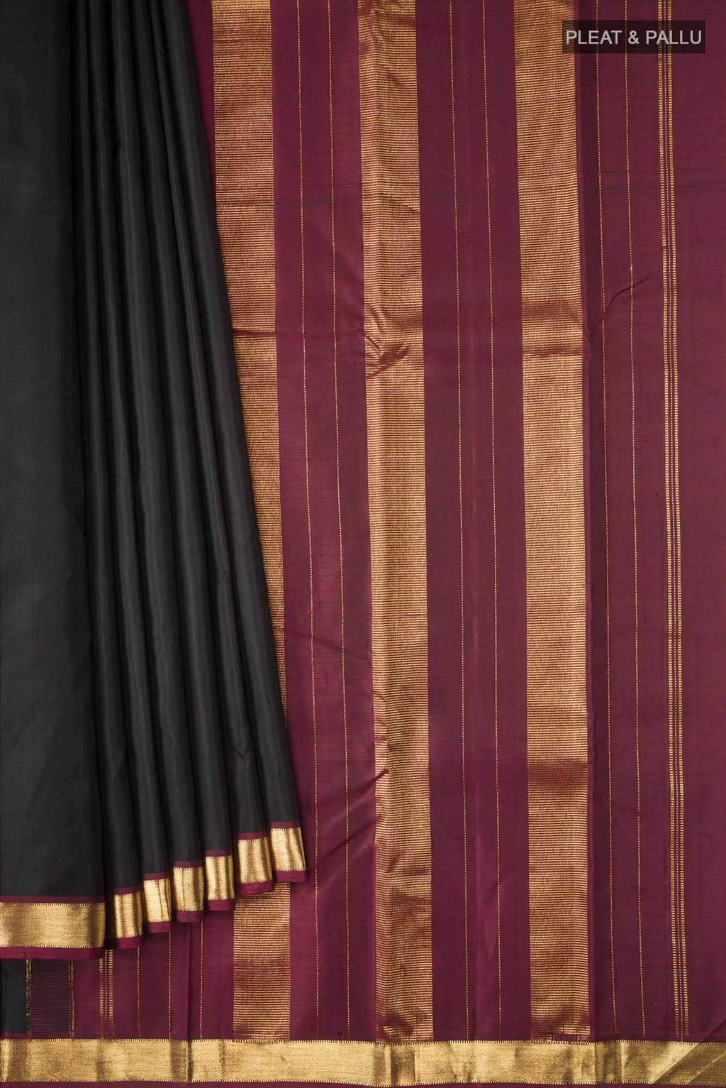 Black Kanchipuram Silk Saree