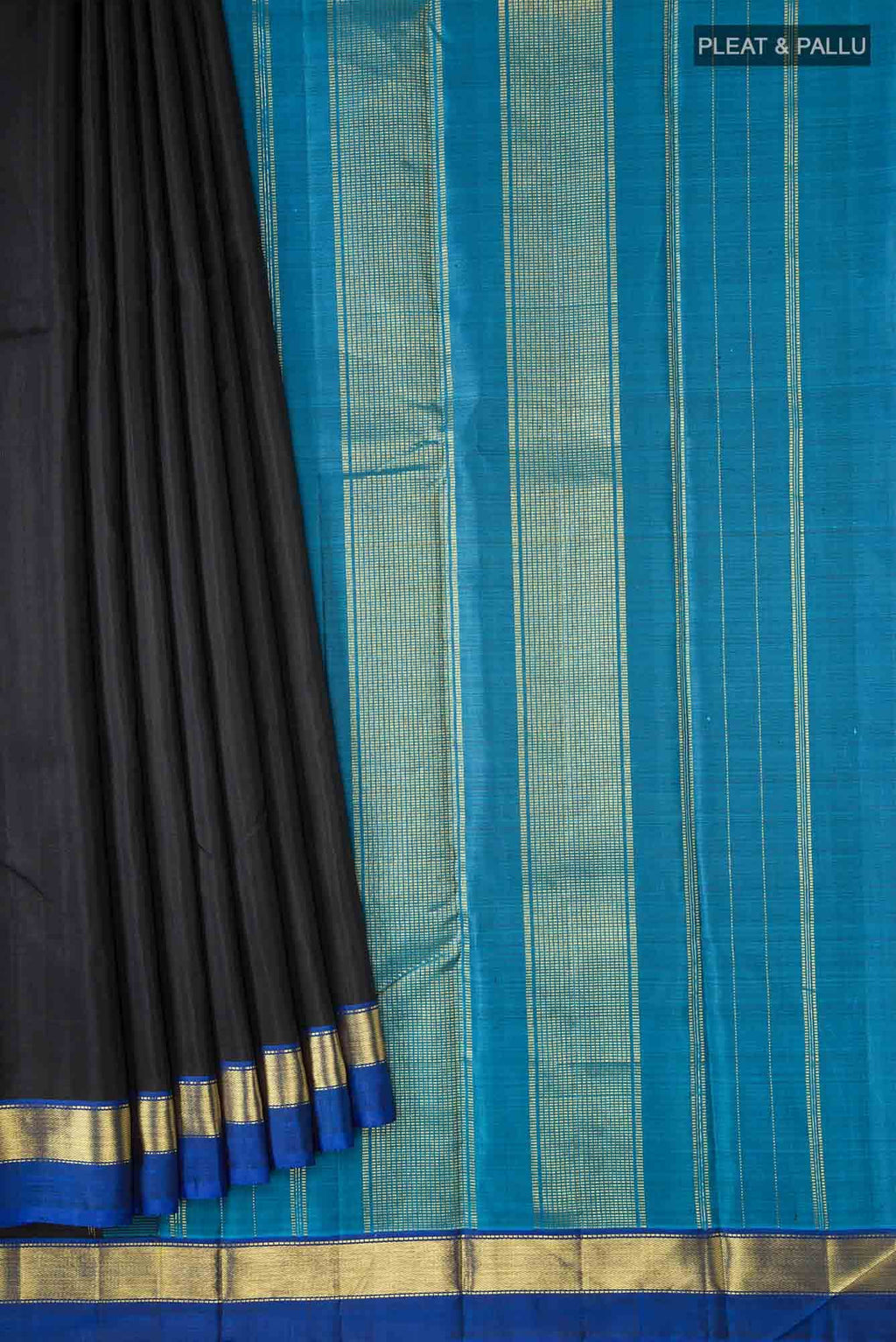Black Kanchipuram Silk Saree