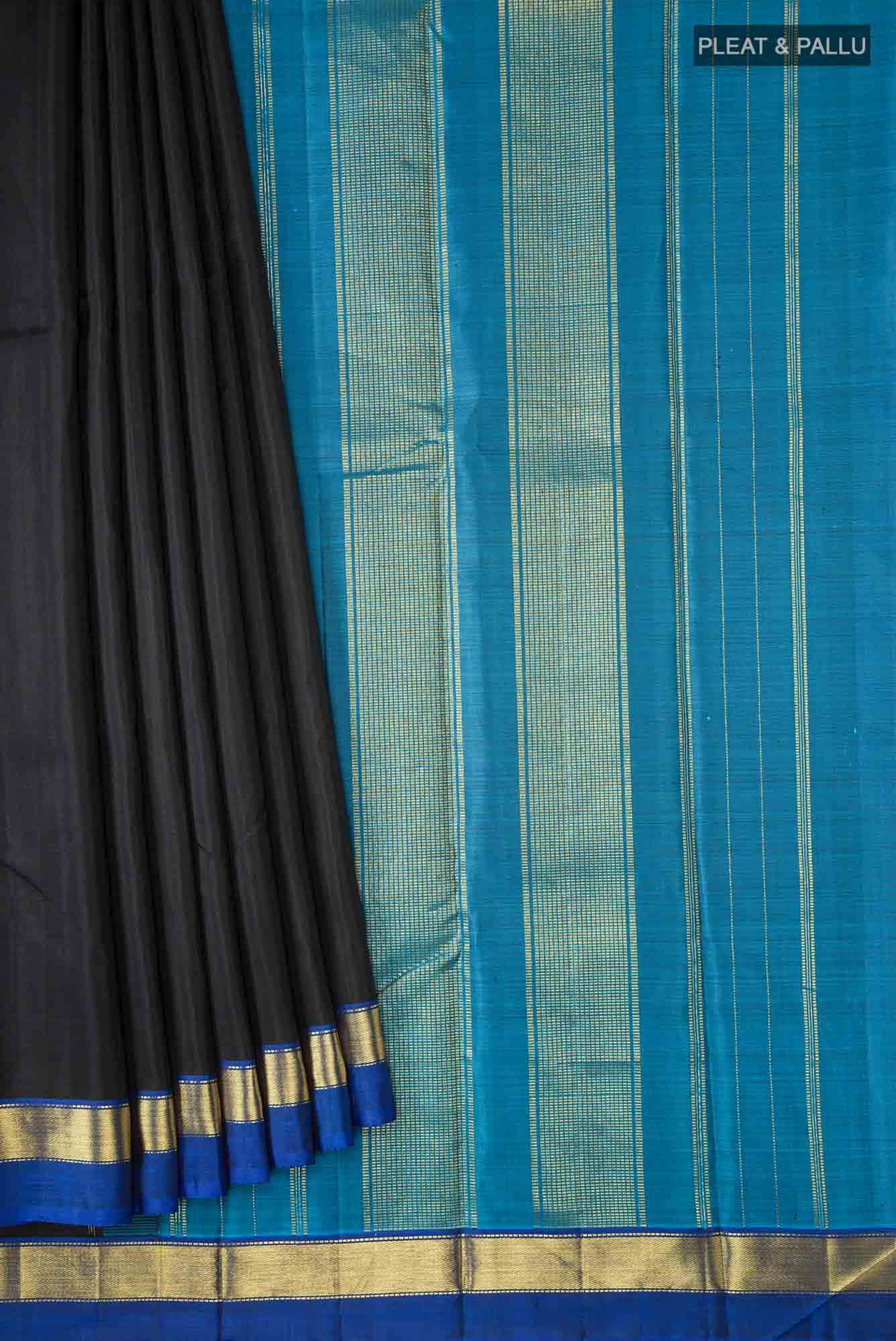 Black Kanchipuram Silk Saree
