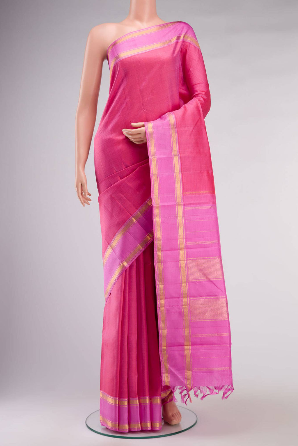 Pink Kanchipuram Silk Saree