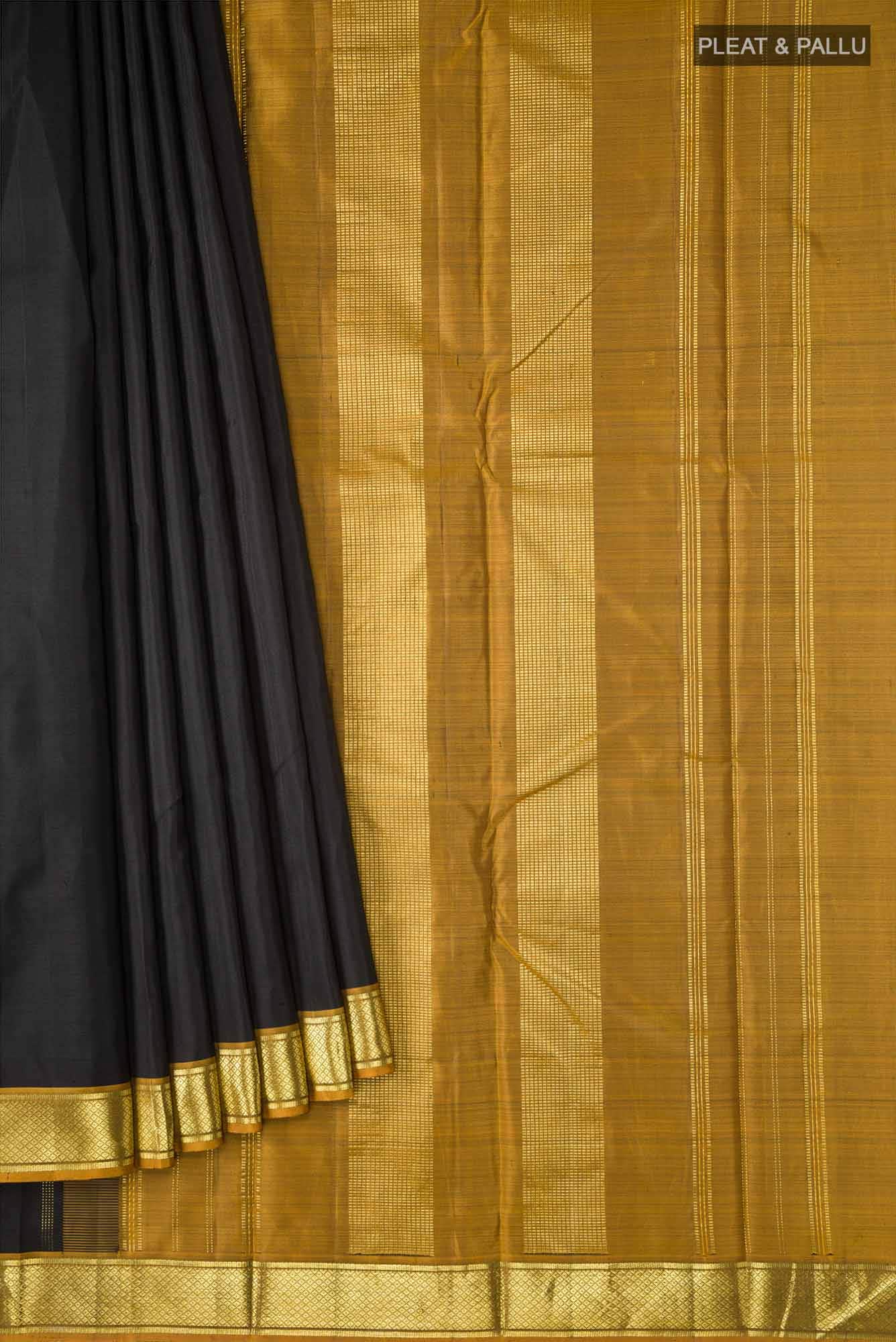 Black Kanchipuram Silk Saree