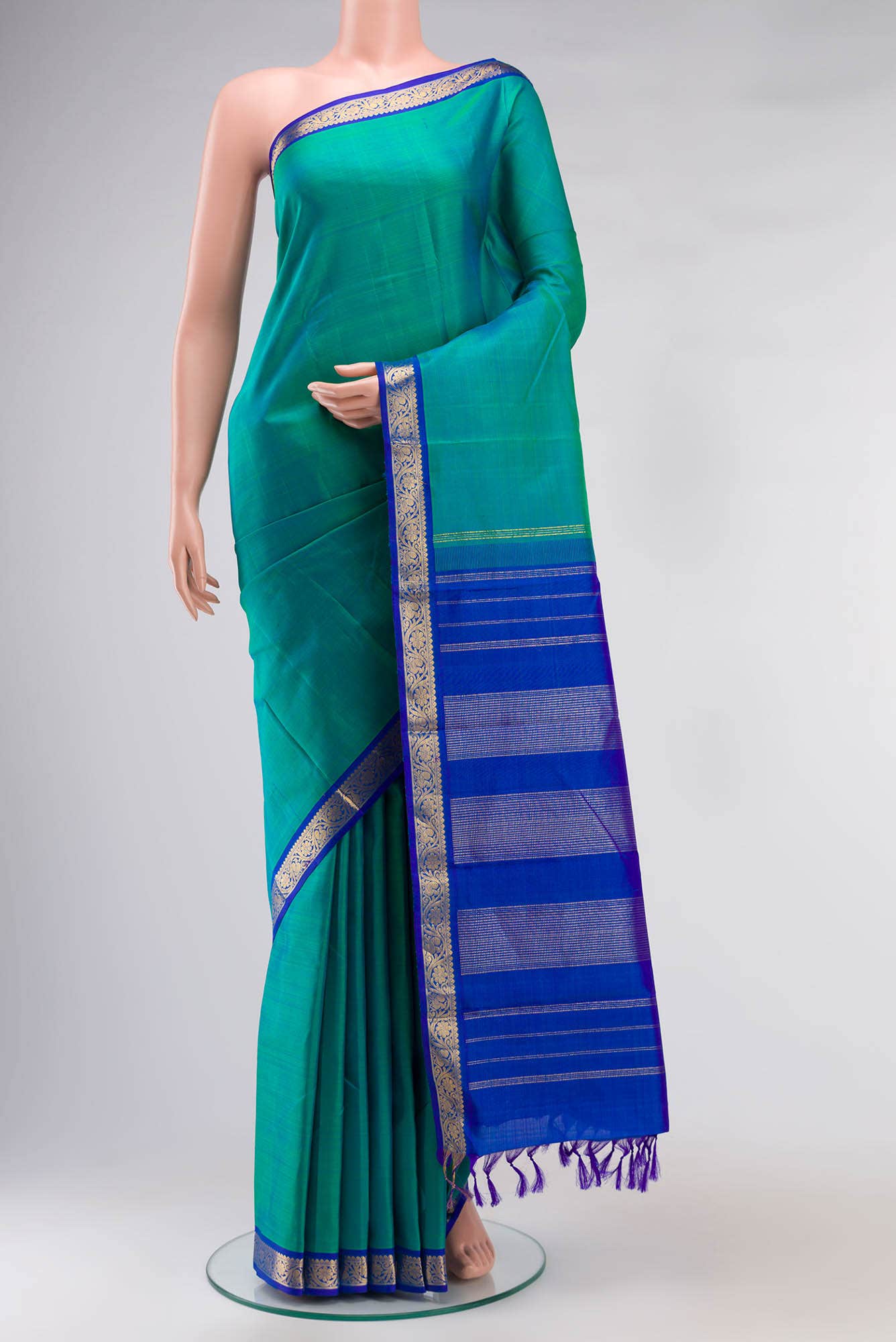 Blue Kanchipuram Silk Saree