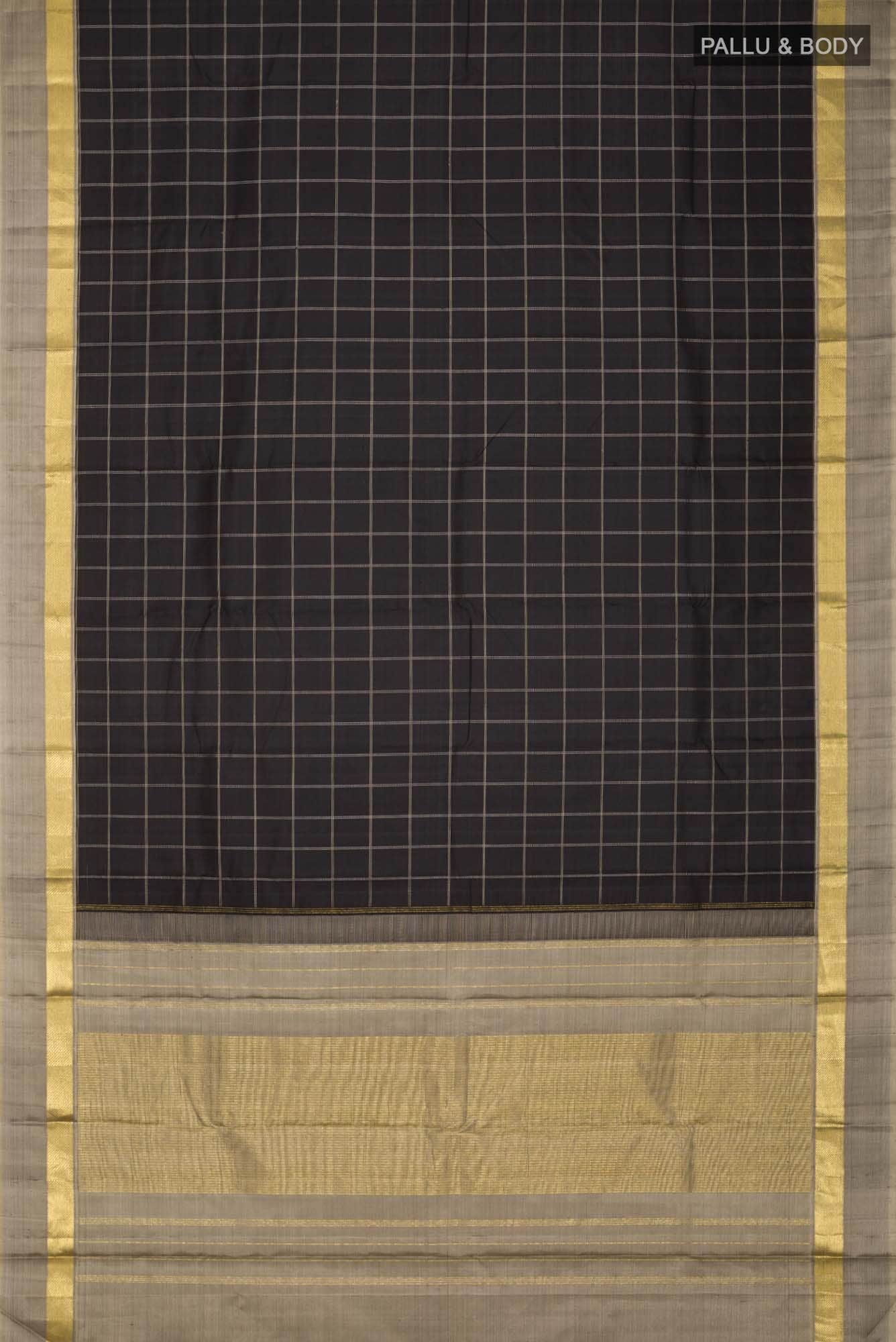 Black Kanchipuram Silk Saree
