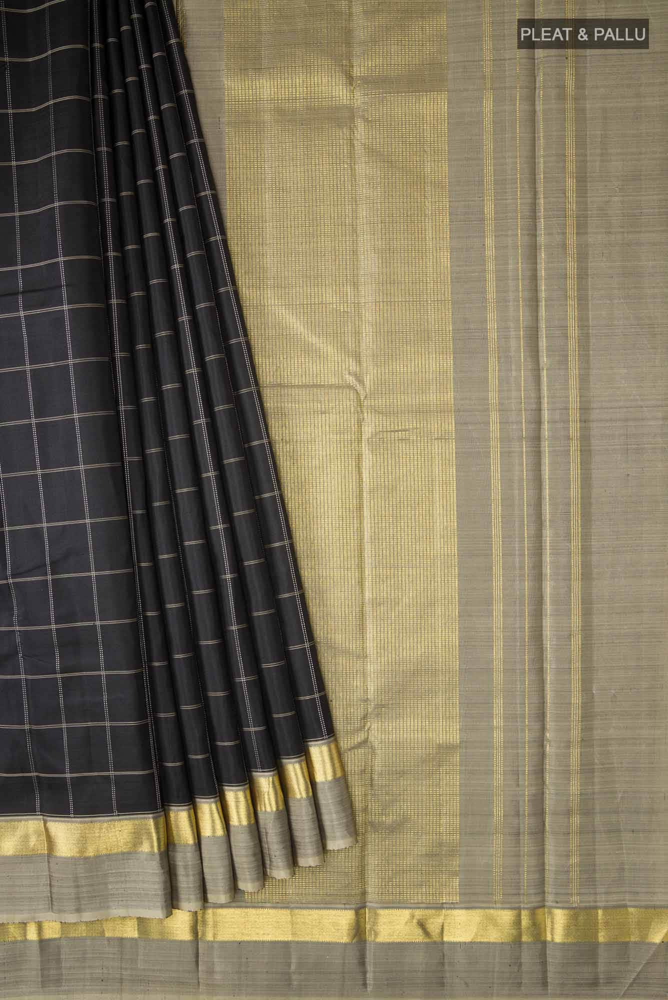 Black Kanchipuram Silk Saree