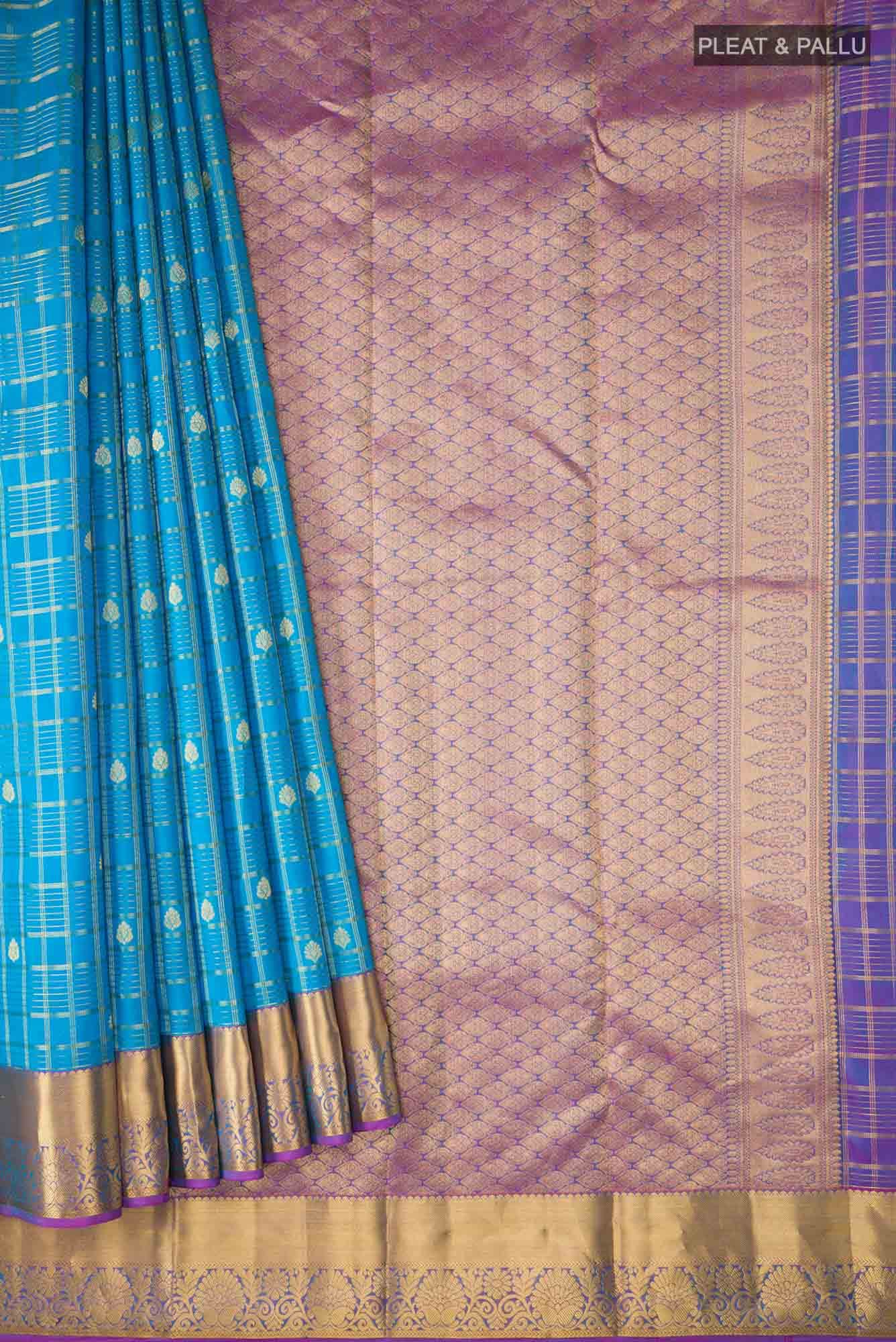 Blue Kanchipuram Silk Saree