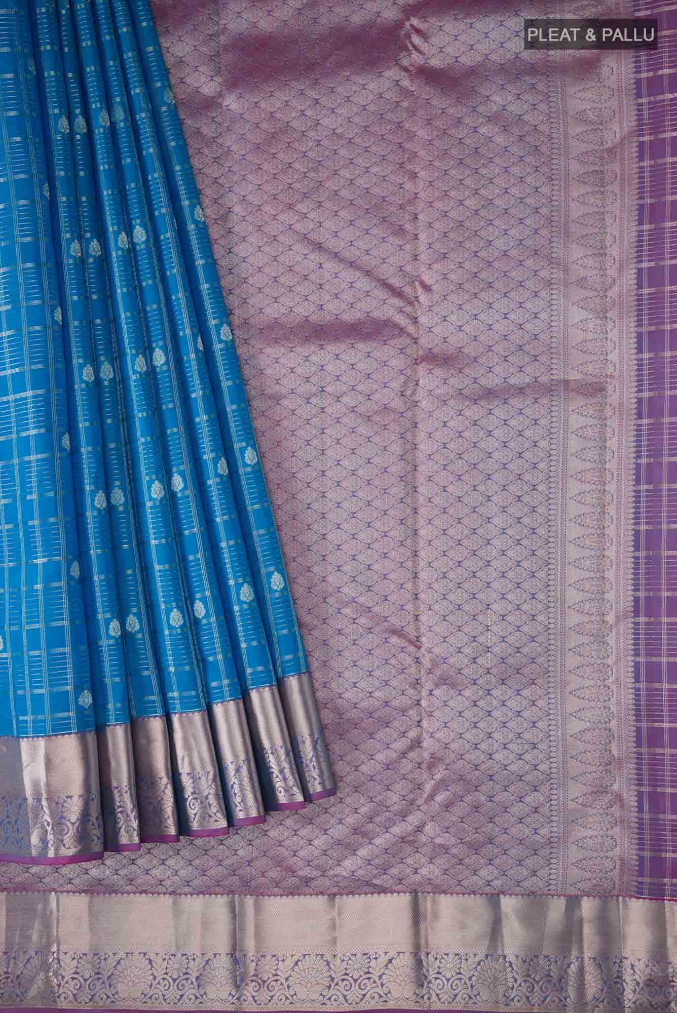 Blue Kanchipuram Silk Saree