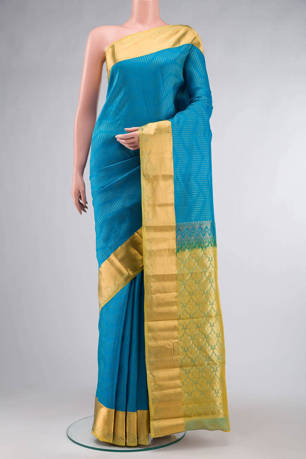 Blue Kanchipuram Silk Saree