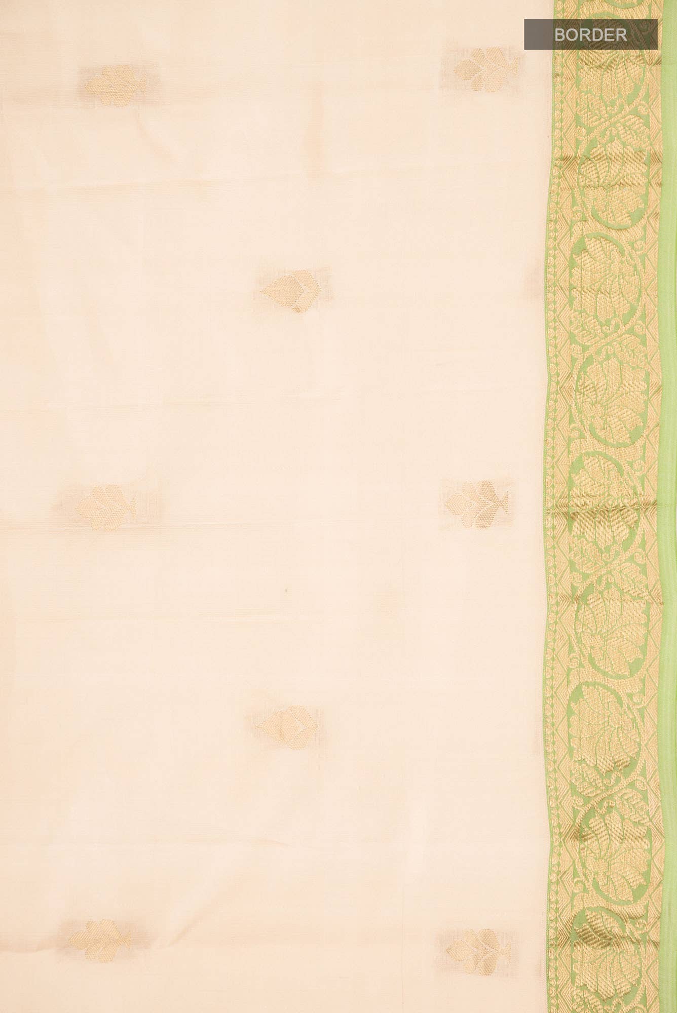 Cream Kanchipuram Silk Saree