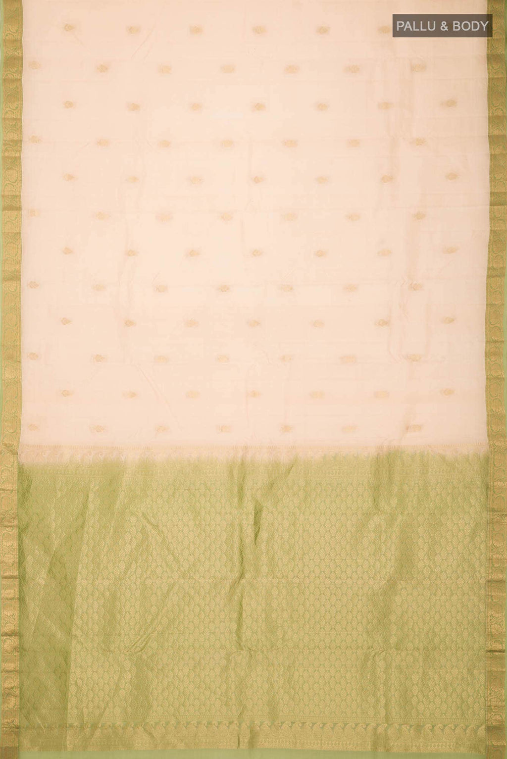 Cream Kanchipuram Silk Saree