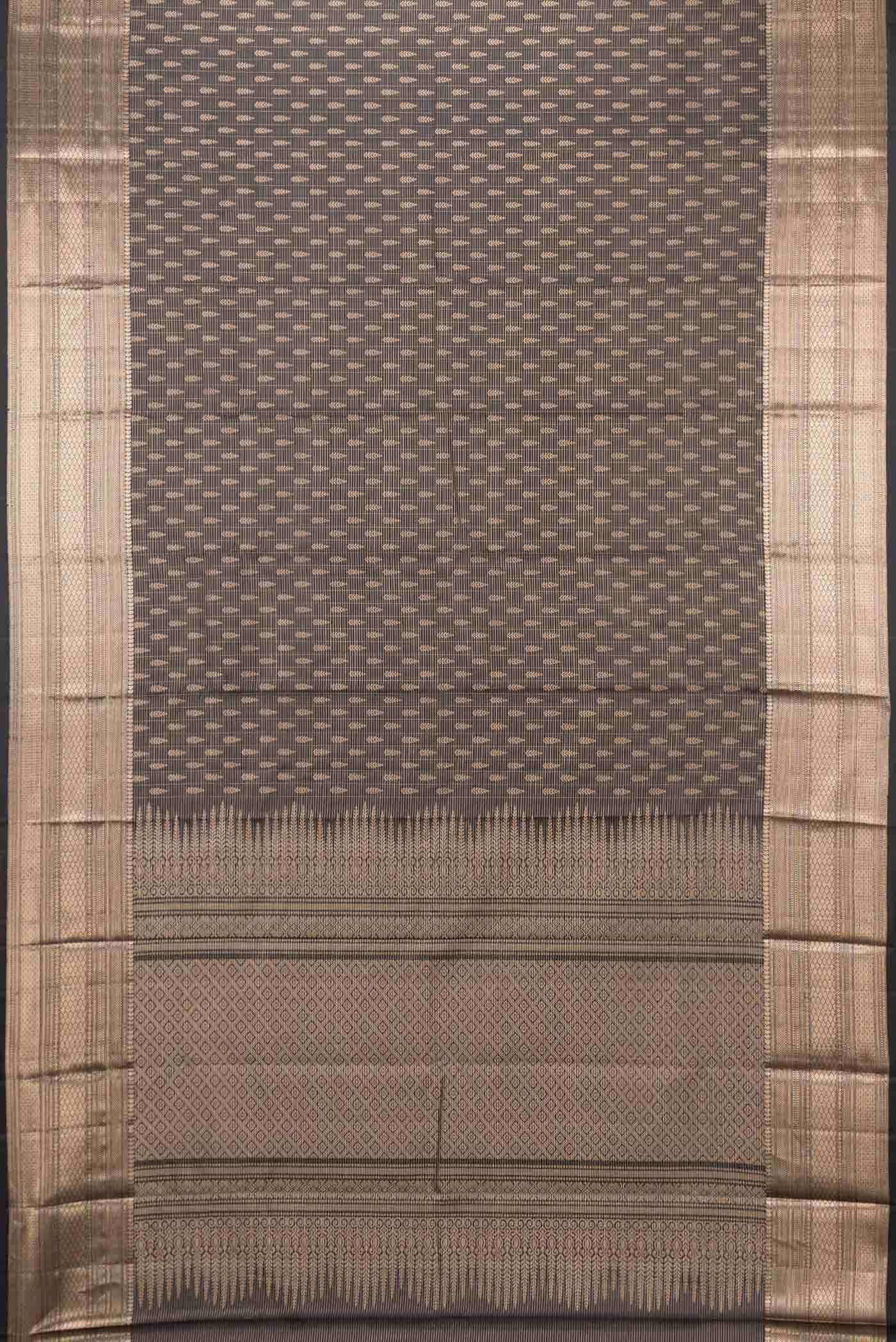 Black Dual Tone Kanchipuram Silk Saree