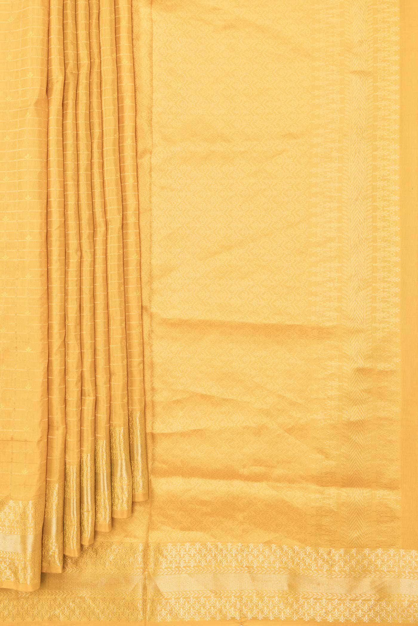 Mustard Dual Tone Soft Silk Saree