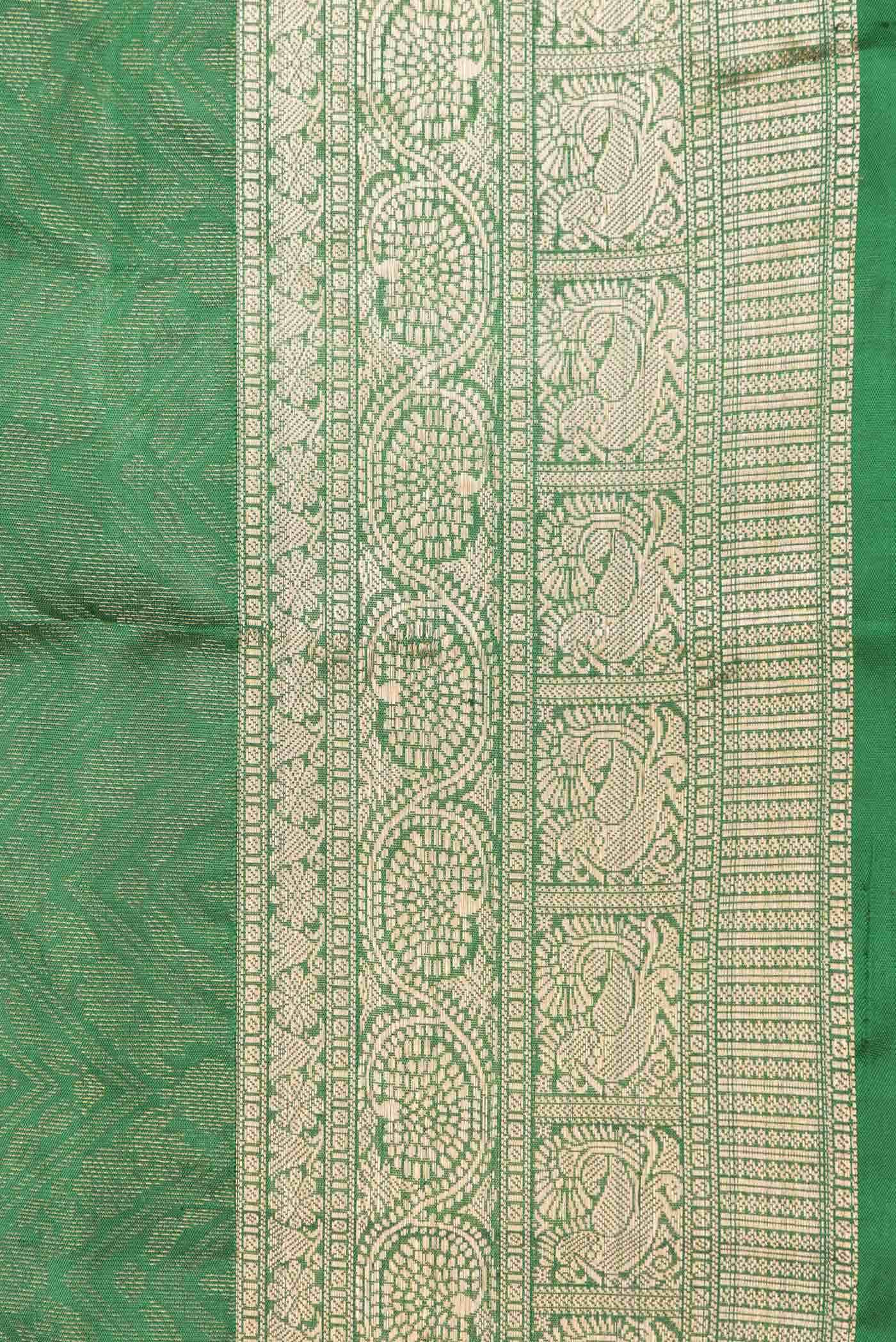Green Dual Tone Soft Silk Saree