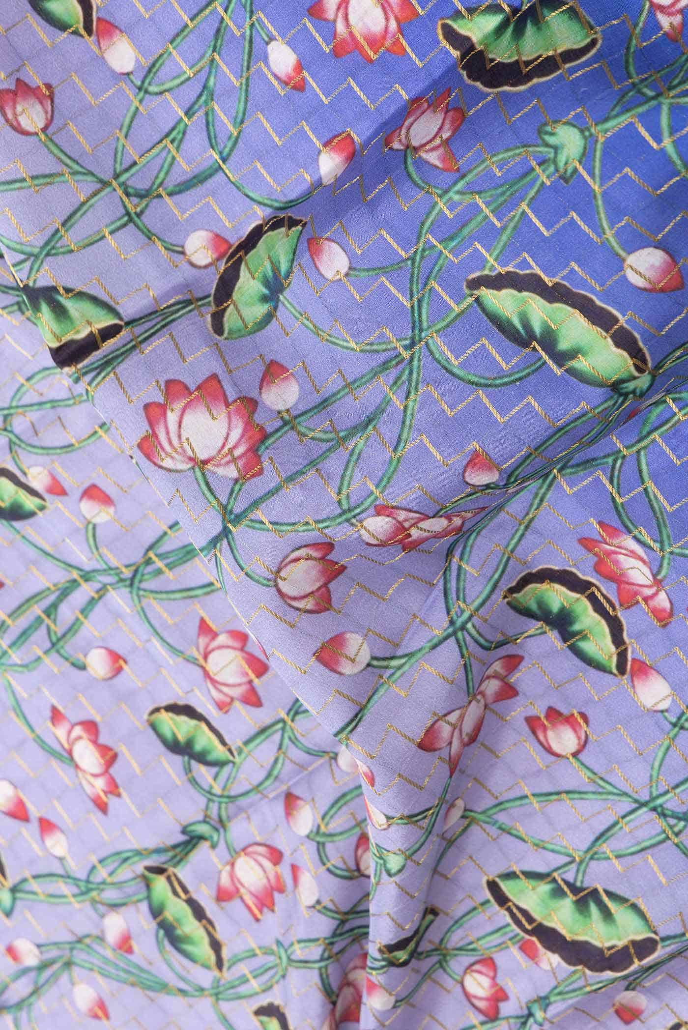 Lavender Dual Tone Mysore Crepe Saree