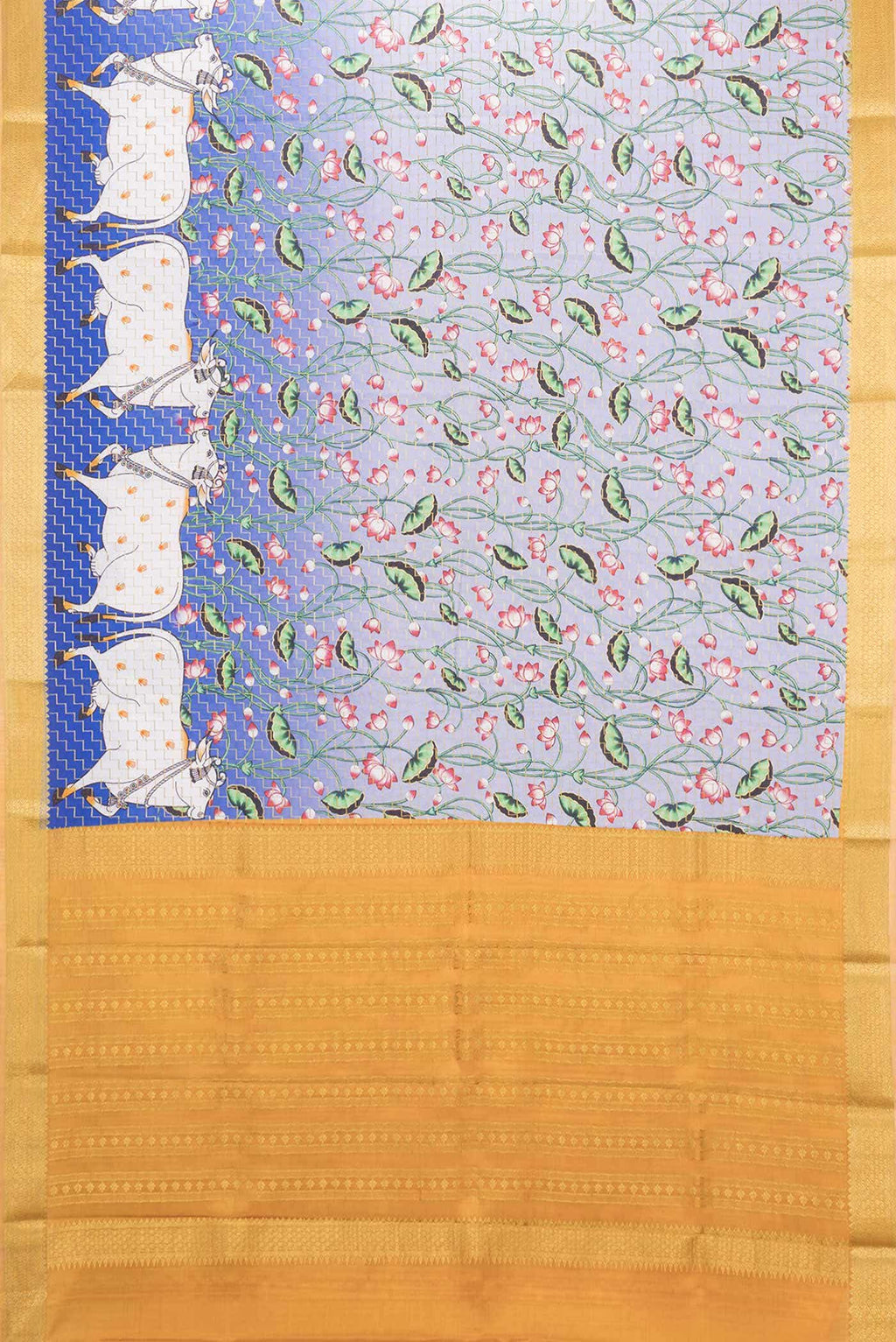 Lavender Dual Tone Mysore Crepe Saree
