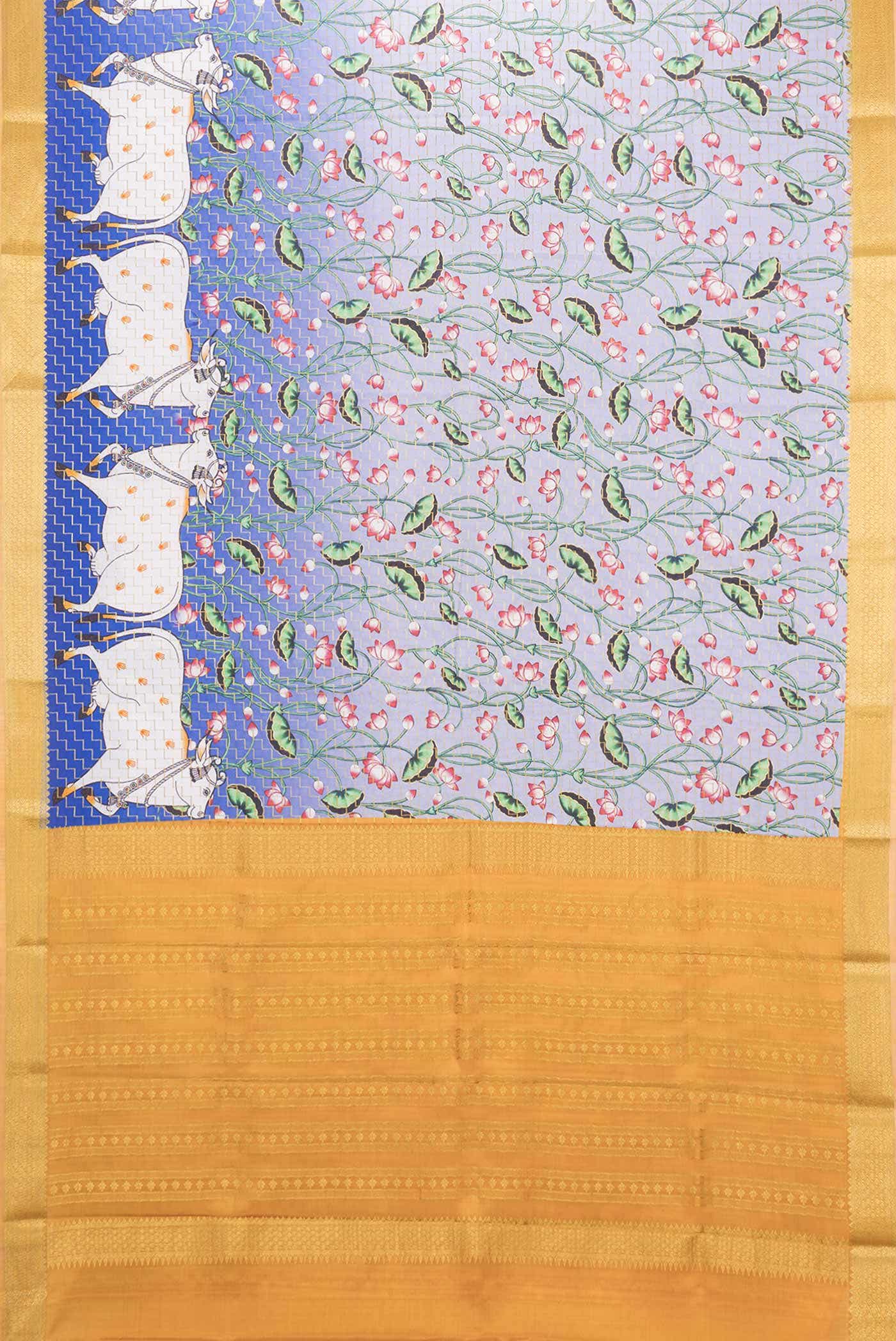 Lavender Dual Tone Mysore Crepe Saree