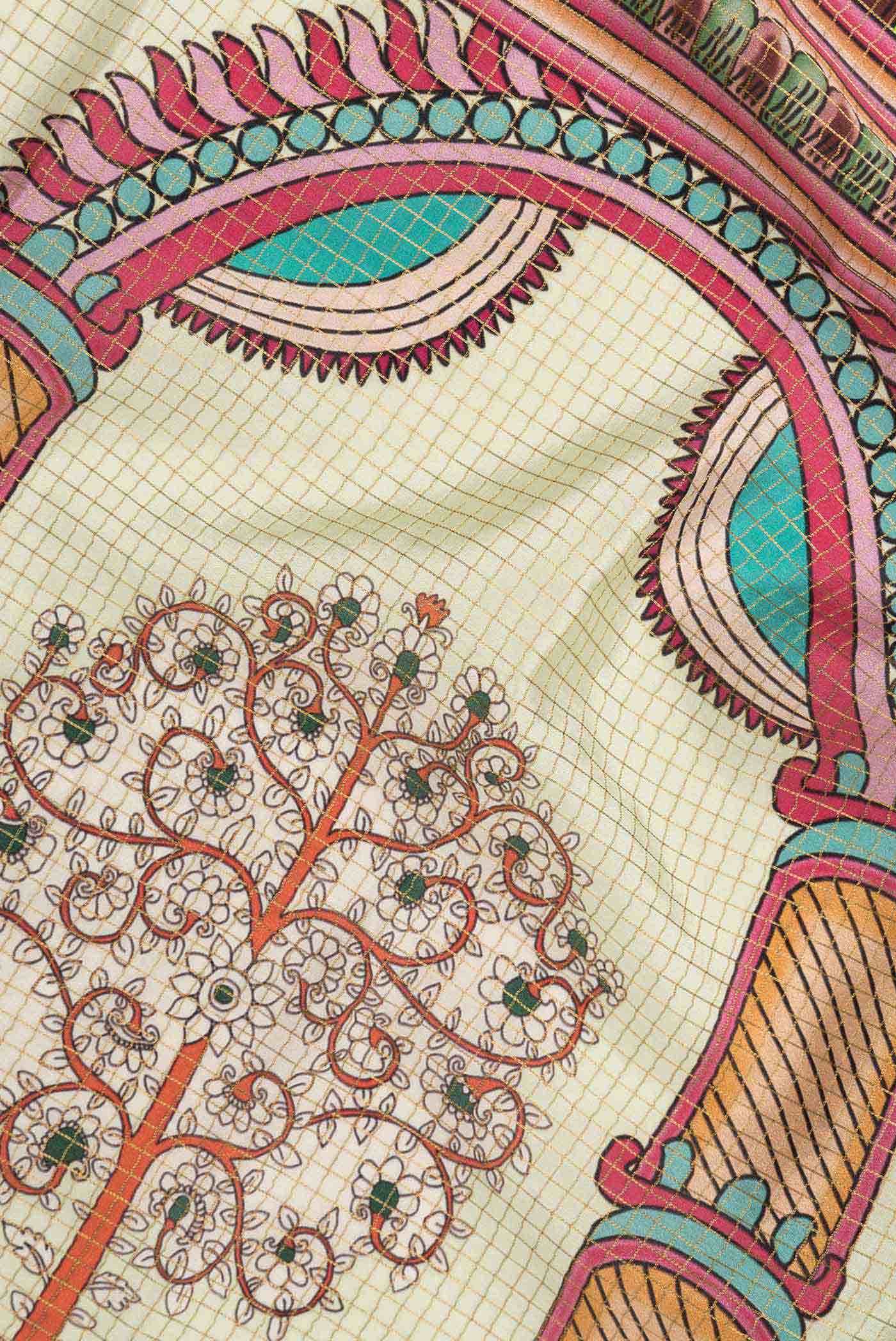 Pista Green Mysore Crepe Saree