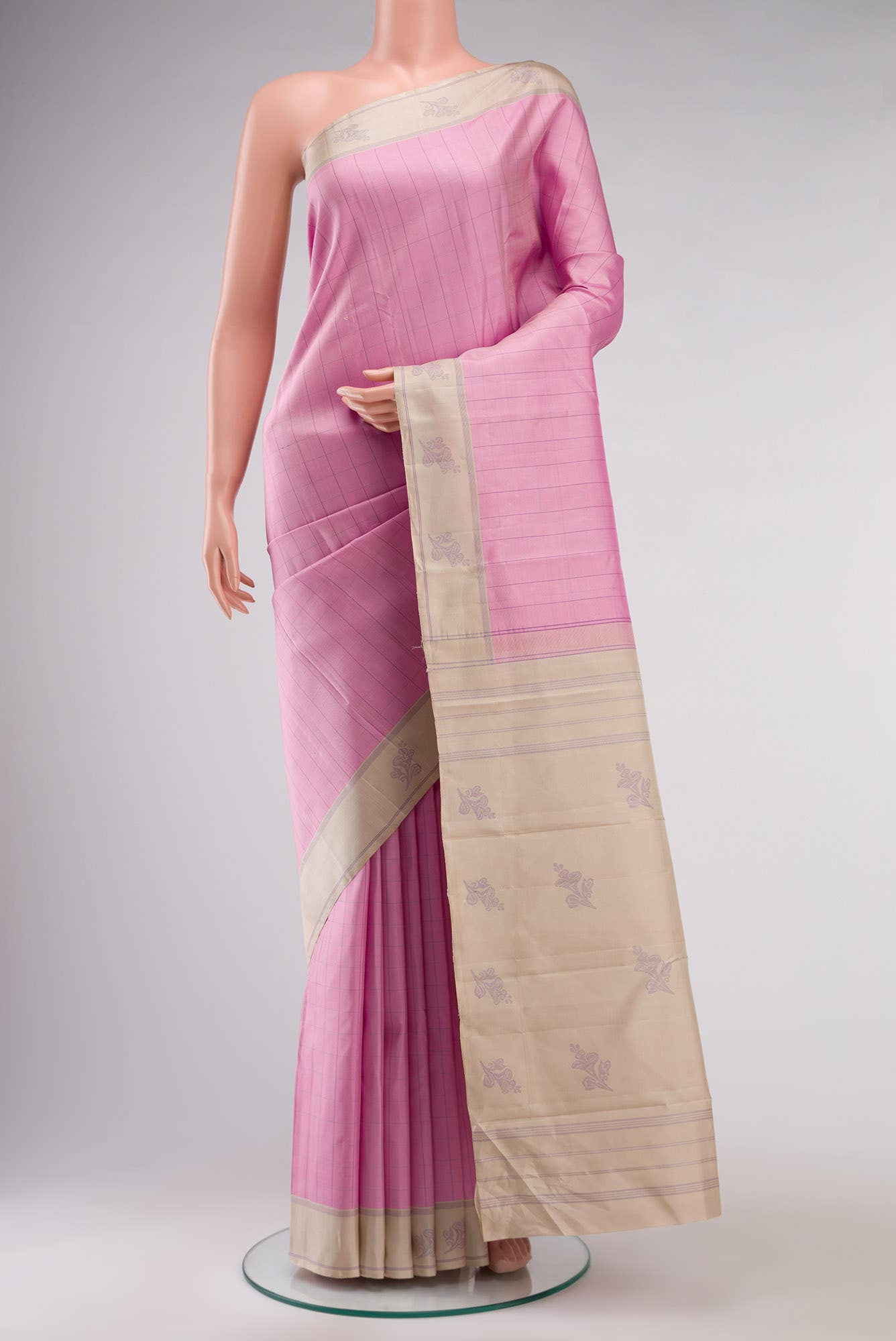 Pink Kanchipuram Silk Saree