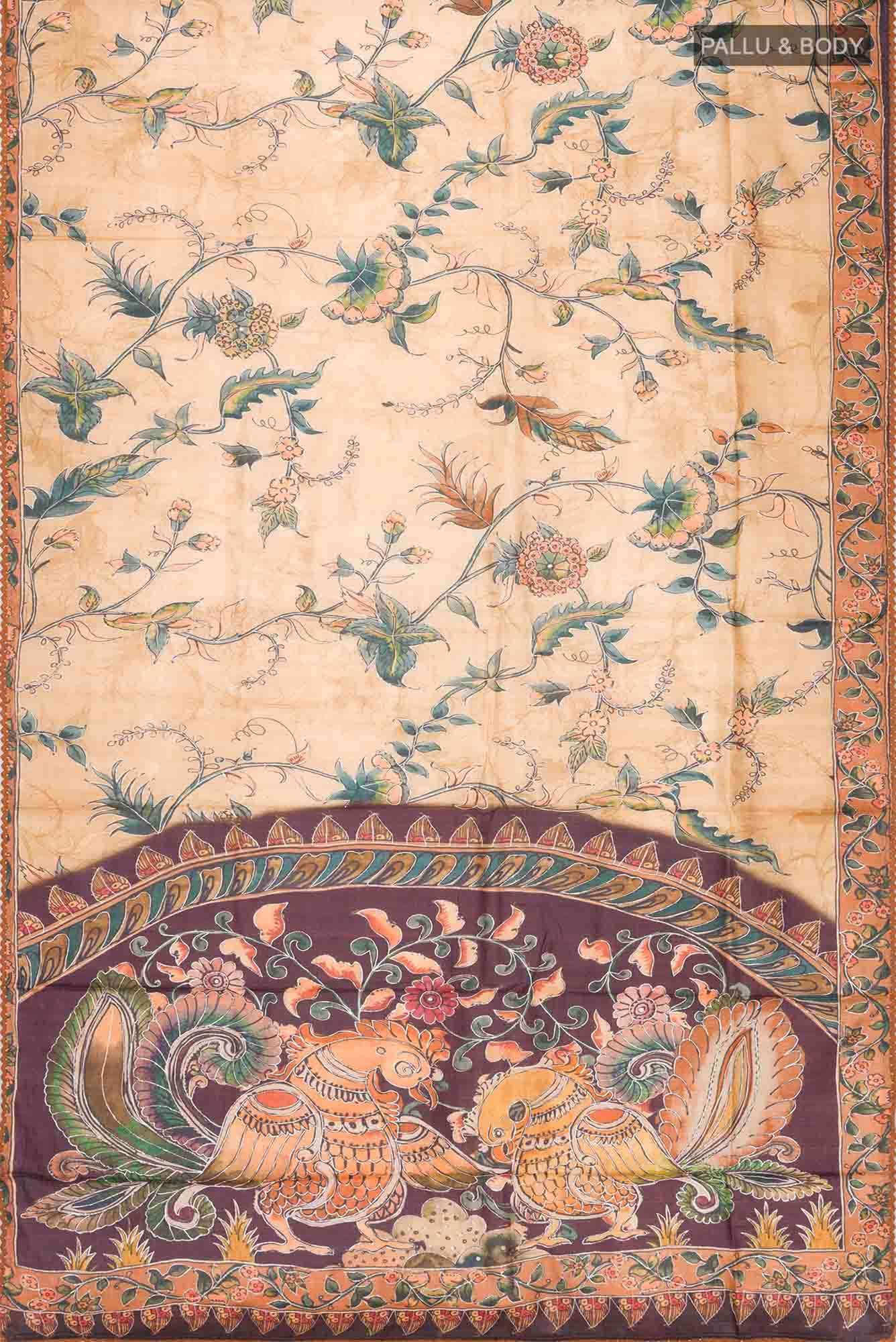 Sandal Tussar Saree