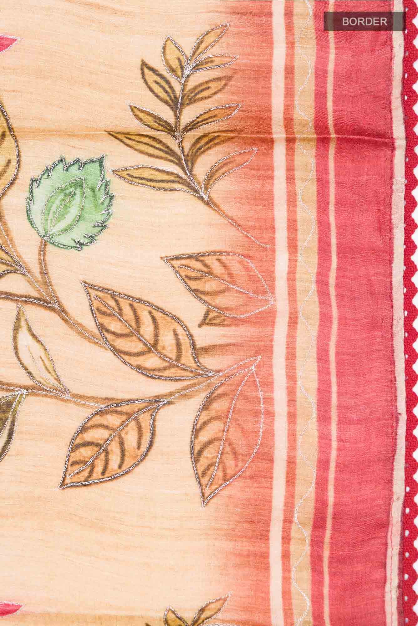 Yellow Tussar Saree