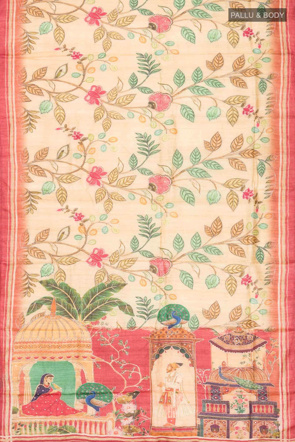 Yellow Tussar Saree