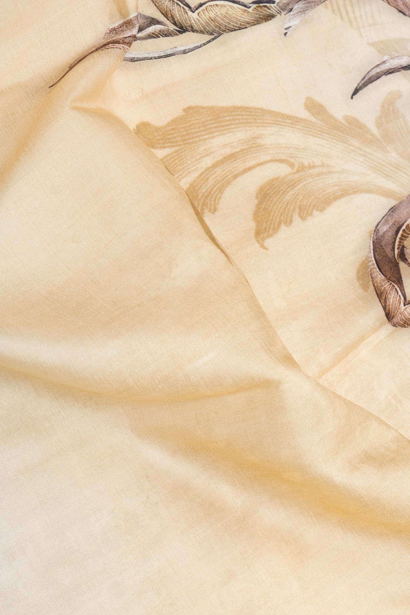 Beige Dual Tone Tussar Silk Saree