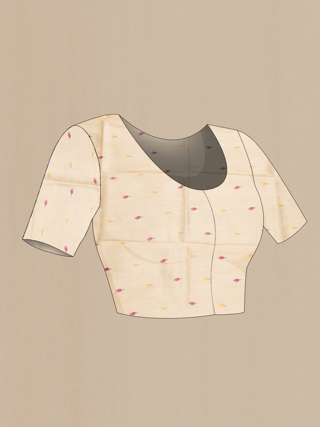 Sandal Dual Tone Tussar Silk Saree