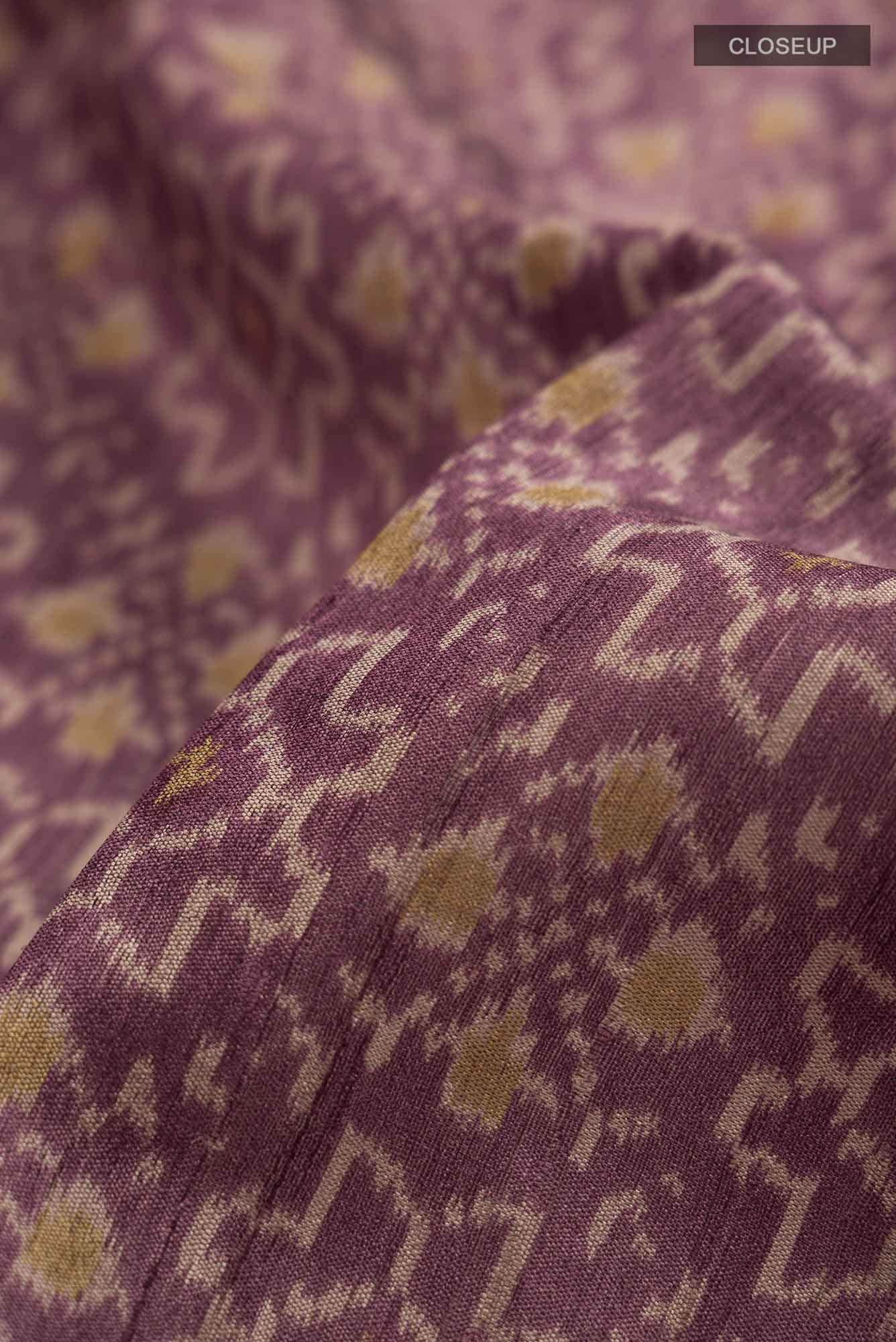 Brown Bhagalpuri Tussar Silk Saree