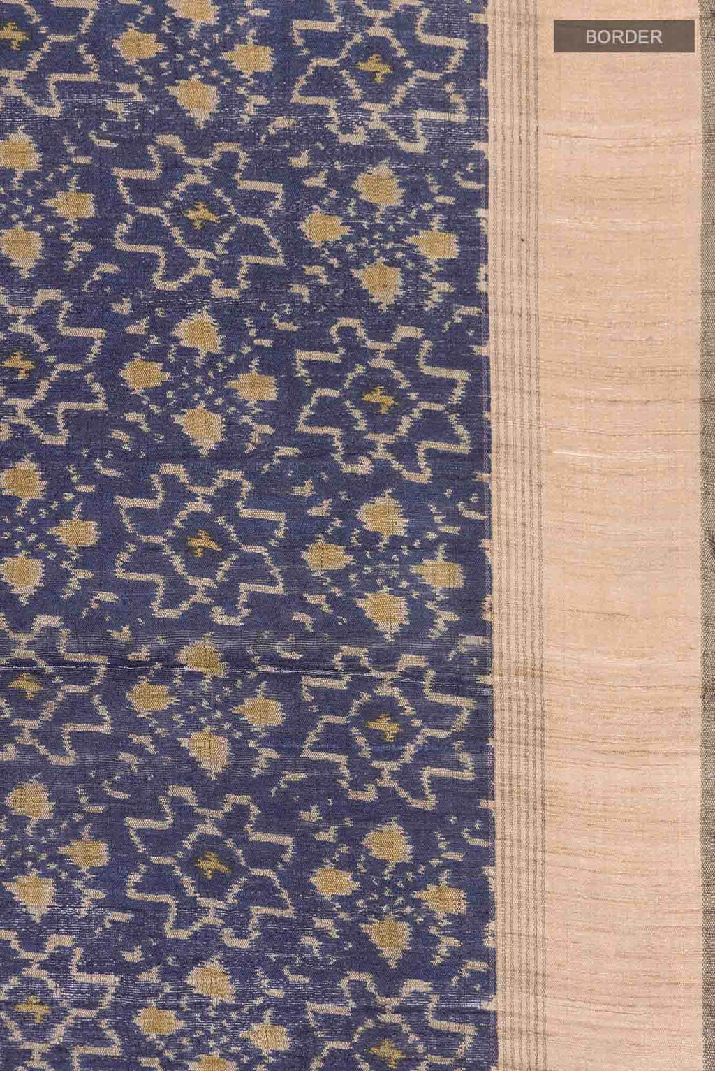 Blue Bhagalpuri Tussar Silk Saree