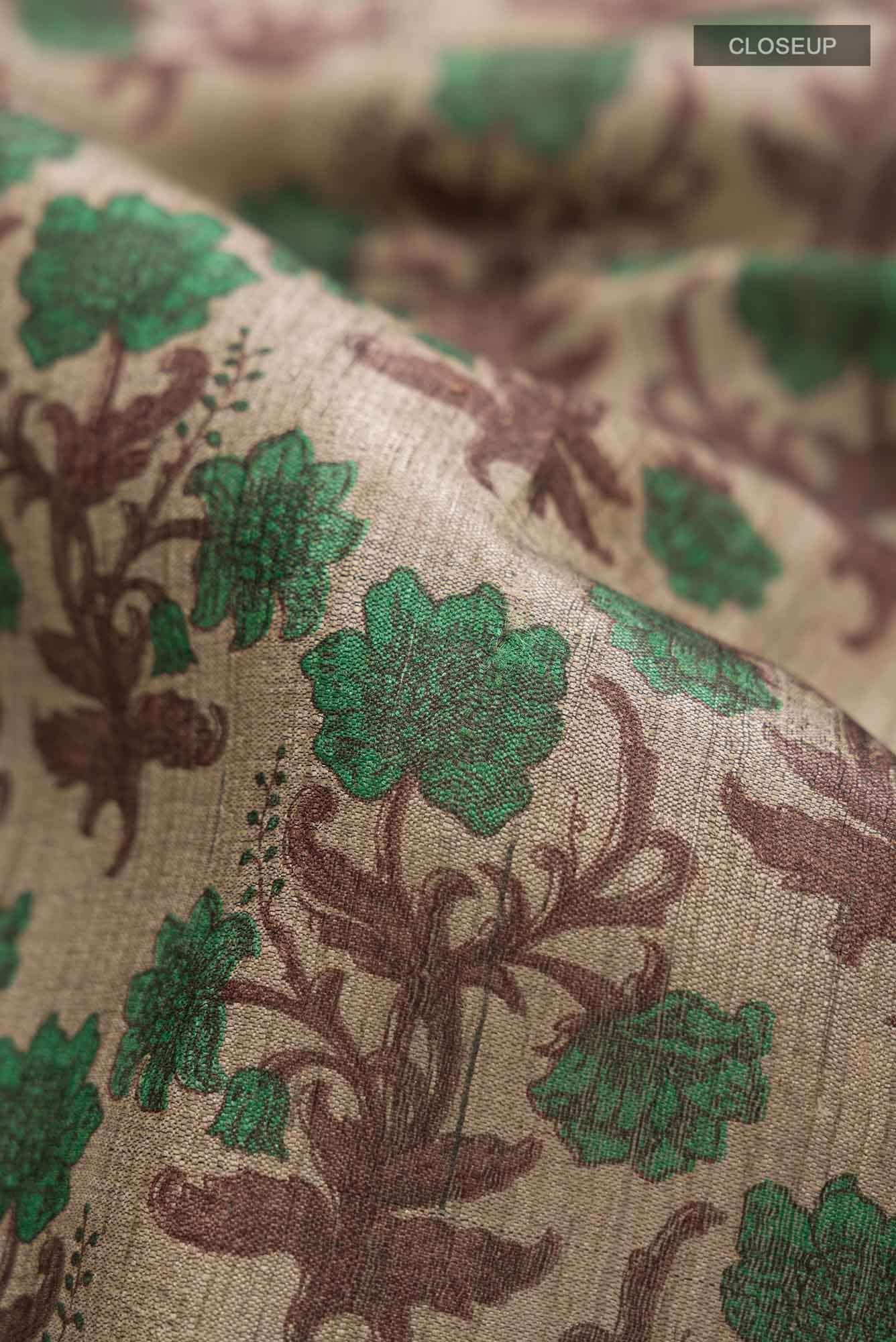 Grey Bhagalpuri Tussar Silk Saree