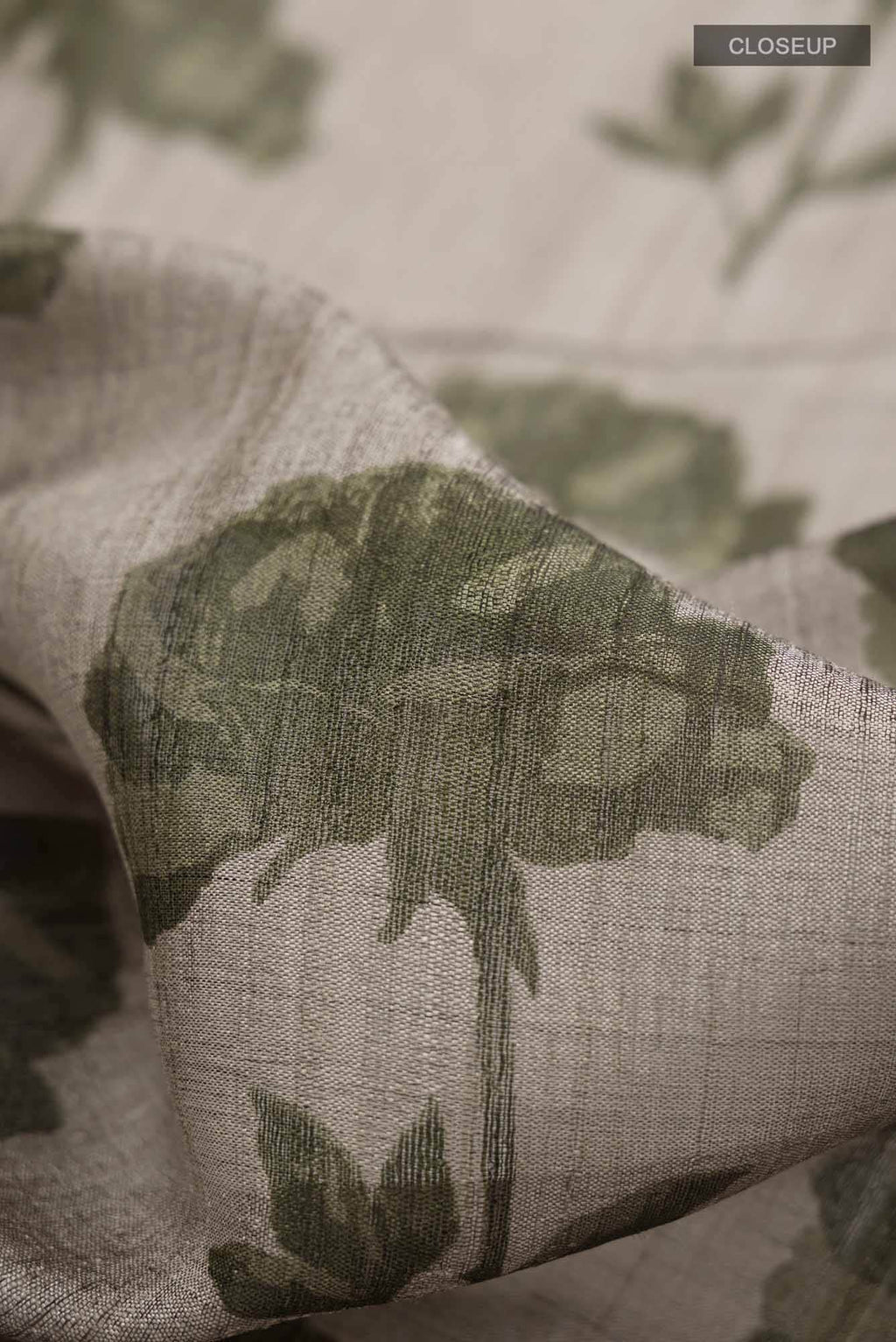Grey Bhagalpuri Tussar Silk Saree